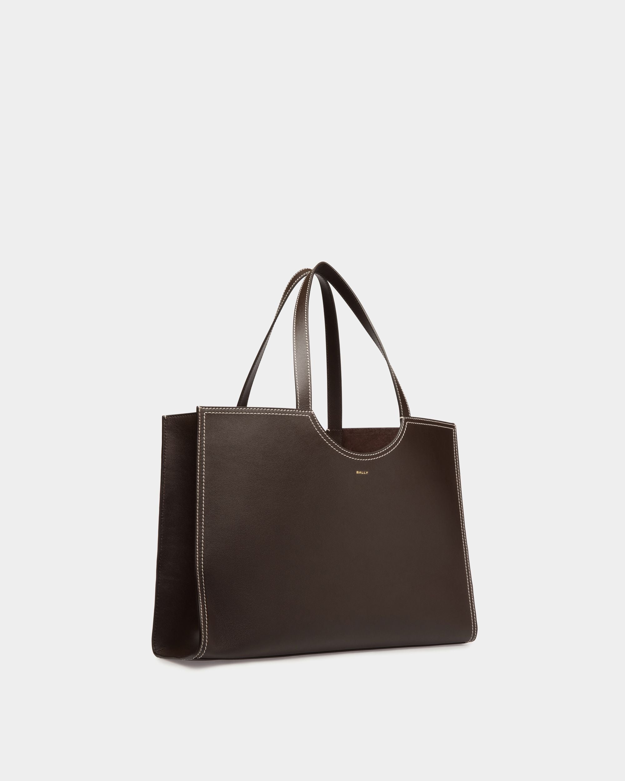 Bally Global - Easy Bally Tote Bag in Ebano Leather - Brown