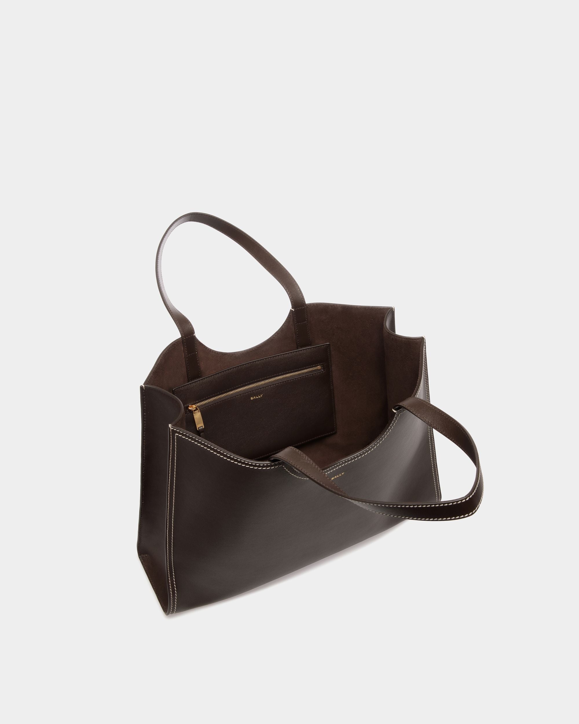 Bally Global - Easy Bally Tote Bag in Ebano Leather - Brown