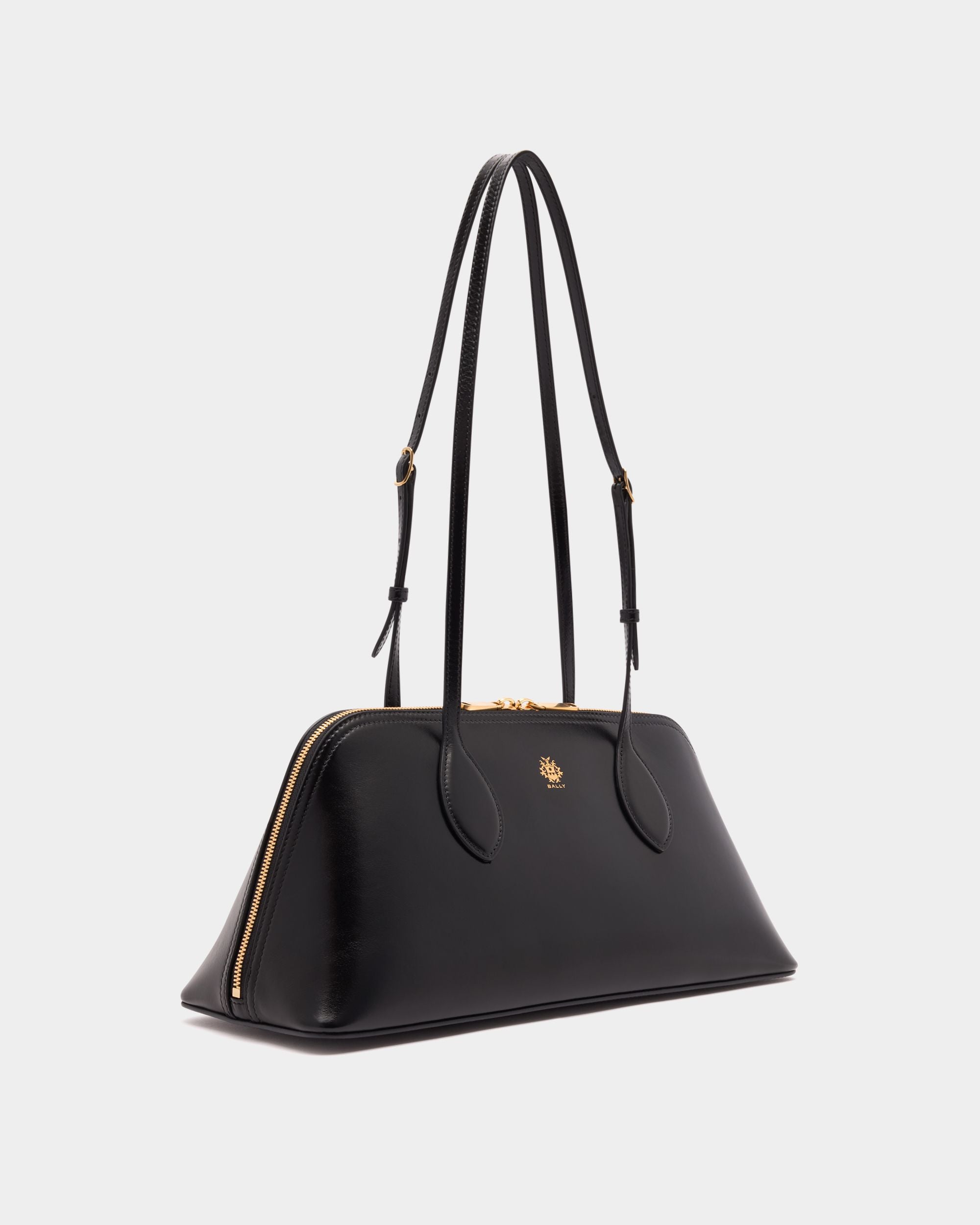 Bally Global - Praline Shoulder Bag in Black Leather - Black