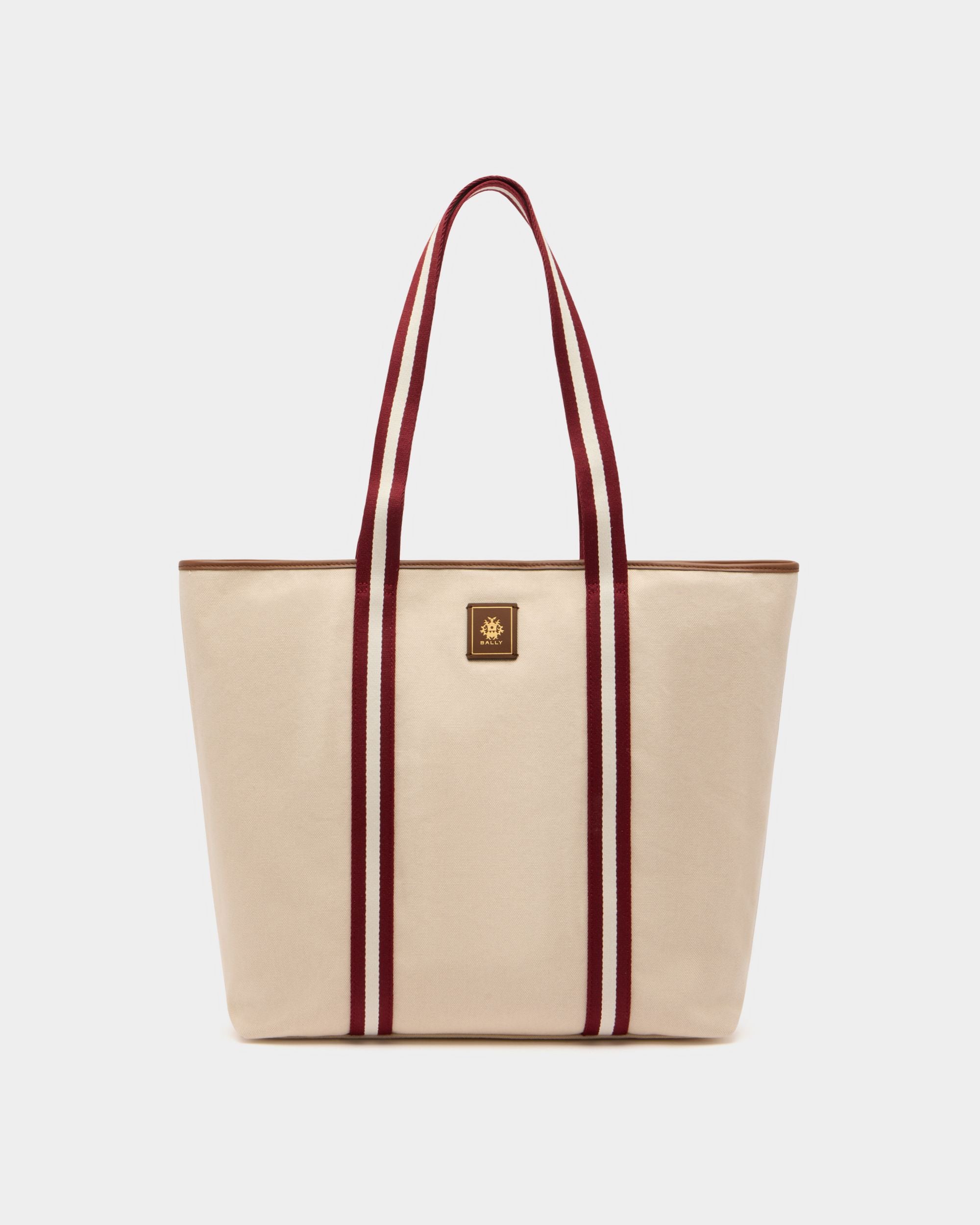 Bally Global - Edelbliss Tote Bag in Natural Canvas with Bally Ribbon - Beige