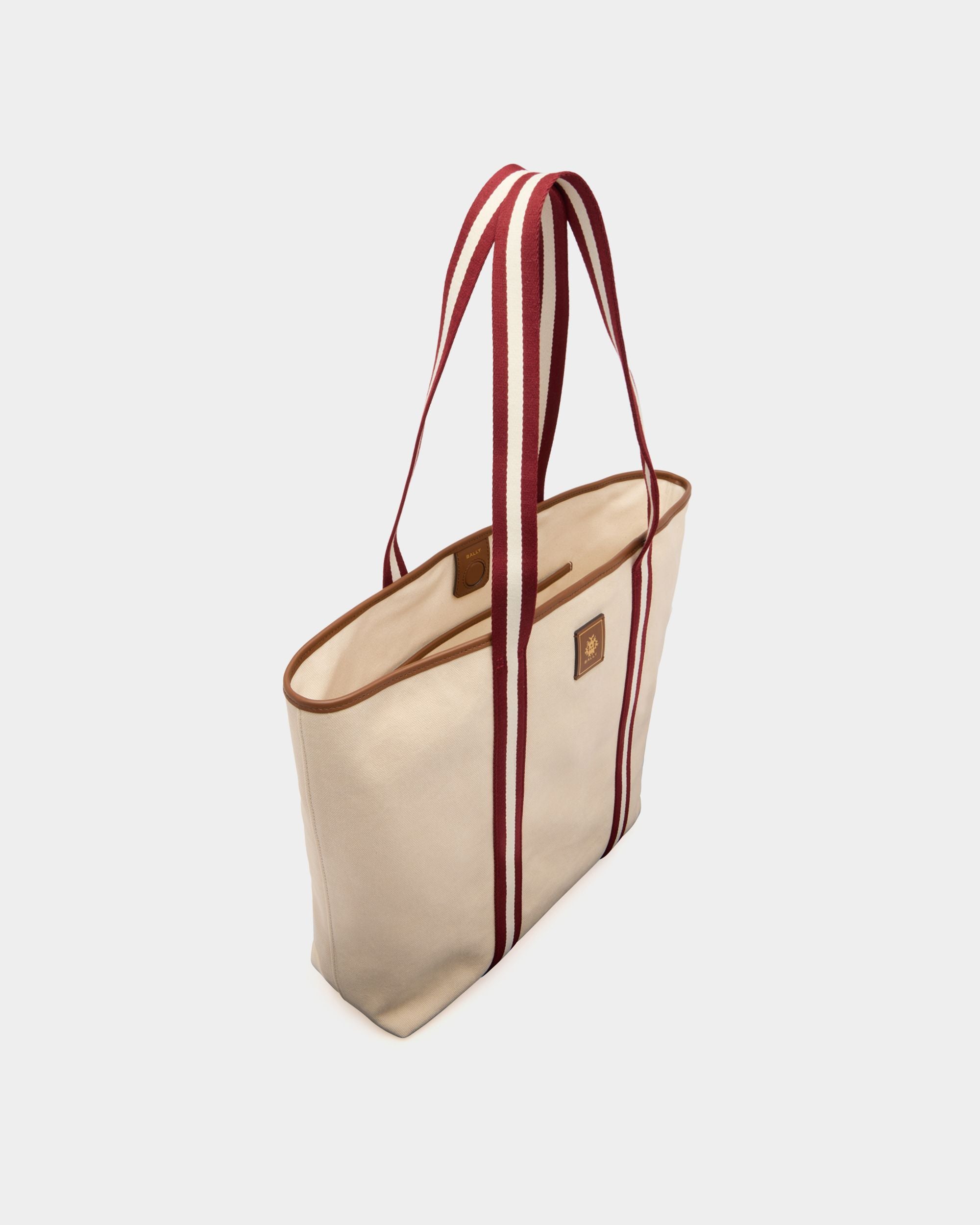 Bally Global - Edelbliss Tote Bag in Natural Canvas with Bally Ribbon - Beige