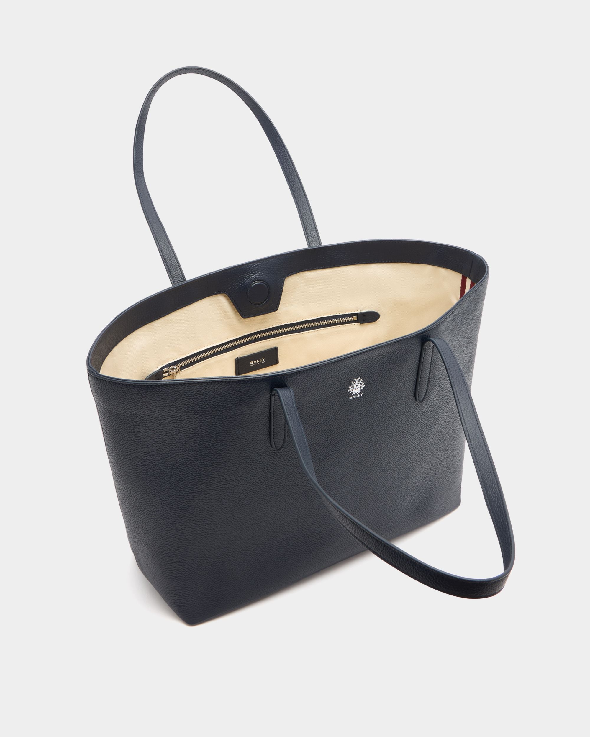 Bally Global - Bolso Tote Hera De Piel Navy Blue - Azul