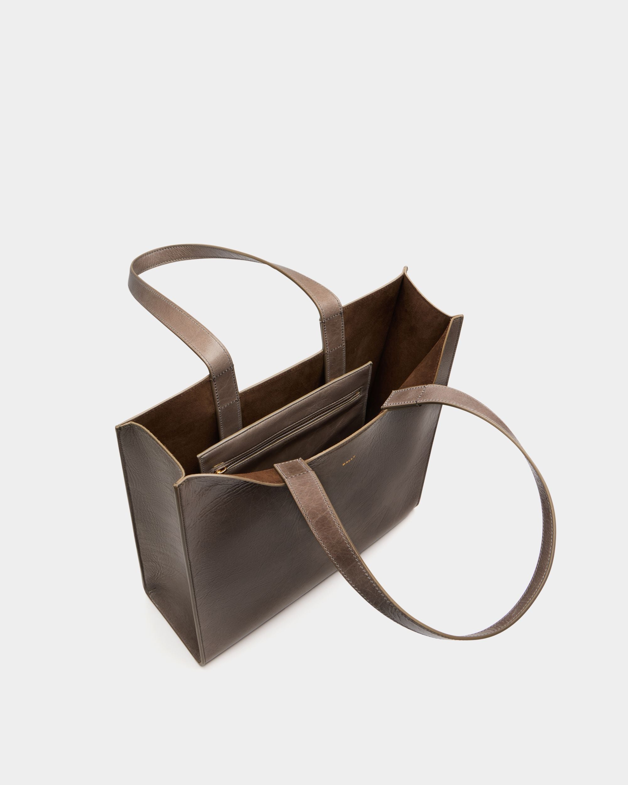 Bally Global - Bolso Tote Easy Bally De Piel Marrón Topo - Marrón