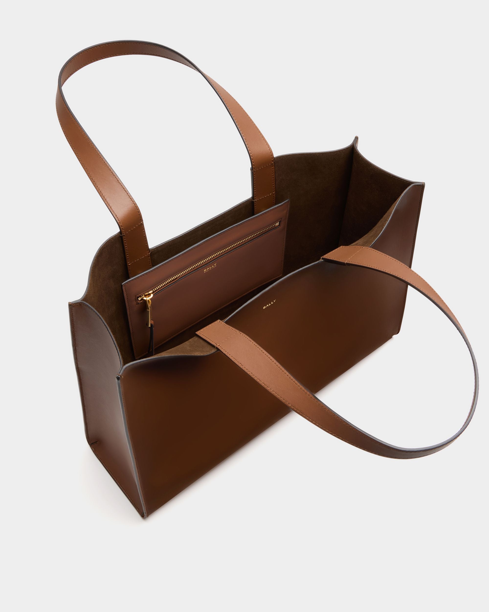 Bally Global - Sac Cabas Easy Bally En Cuir Marron - Marron