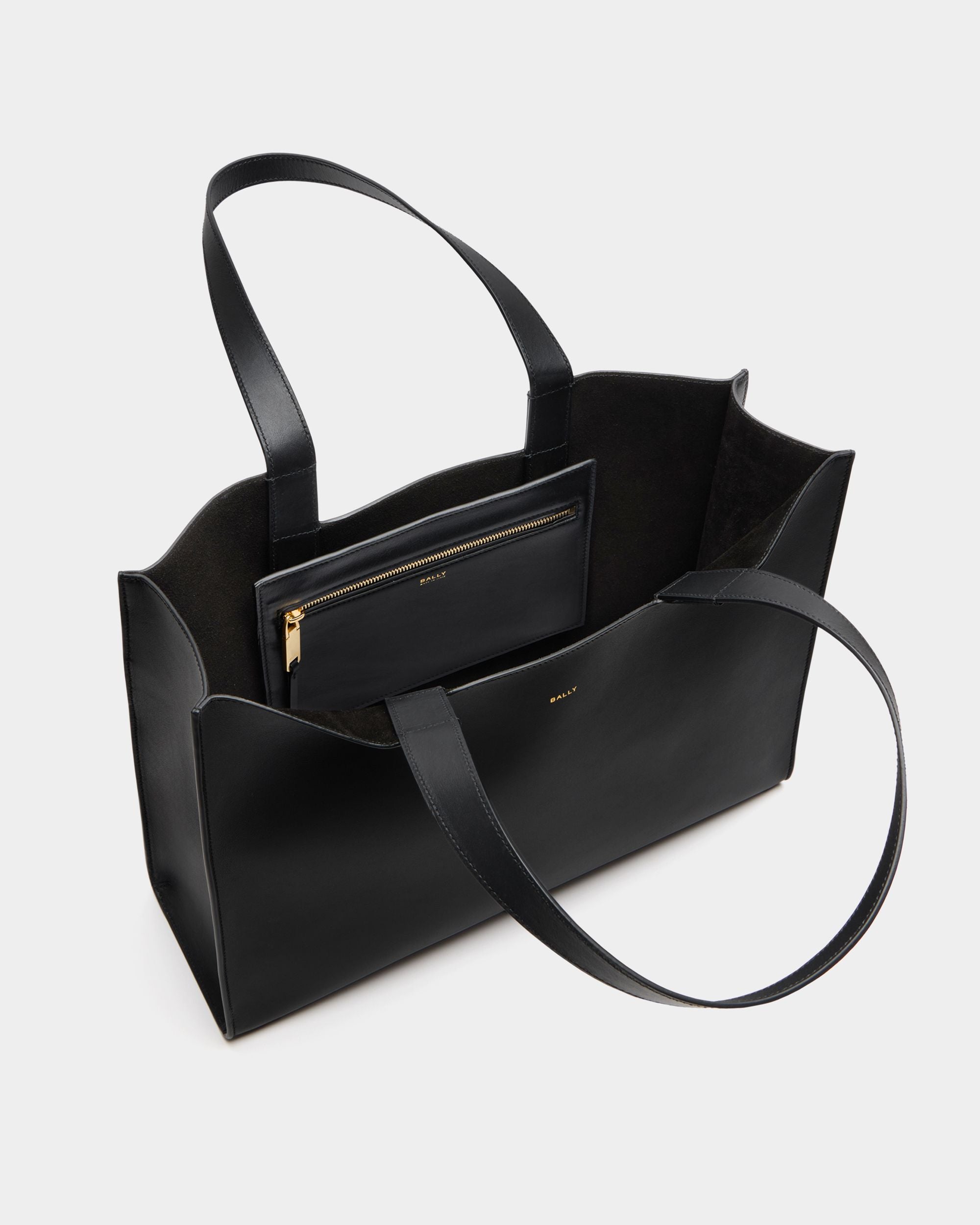 Bally Global - Sac Cabas Easy Bally En Cuir Noir - Noir