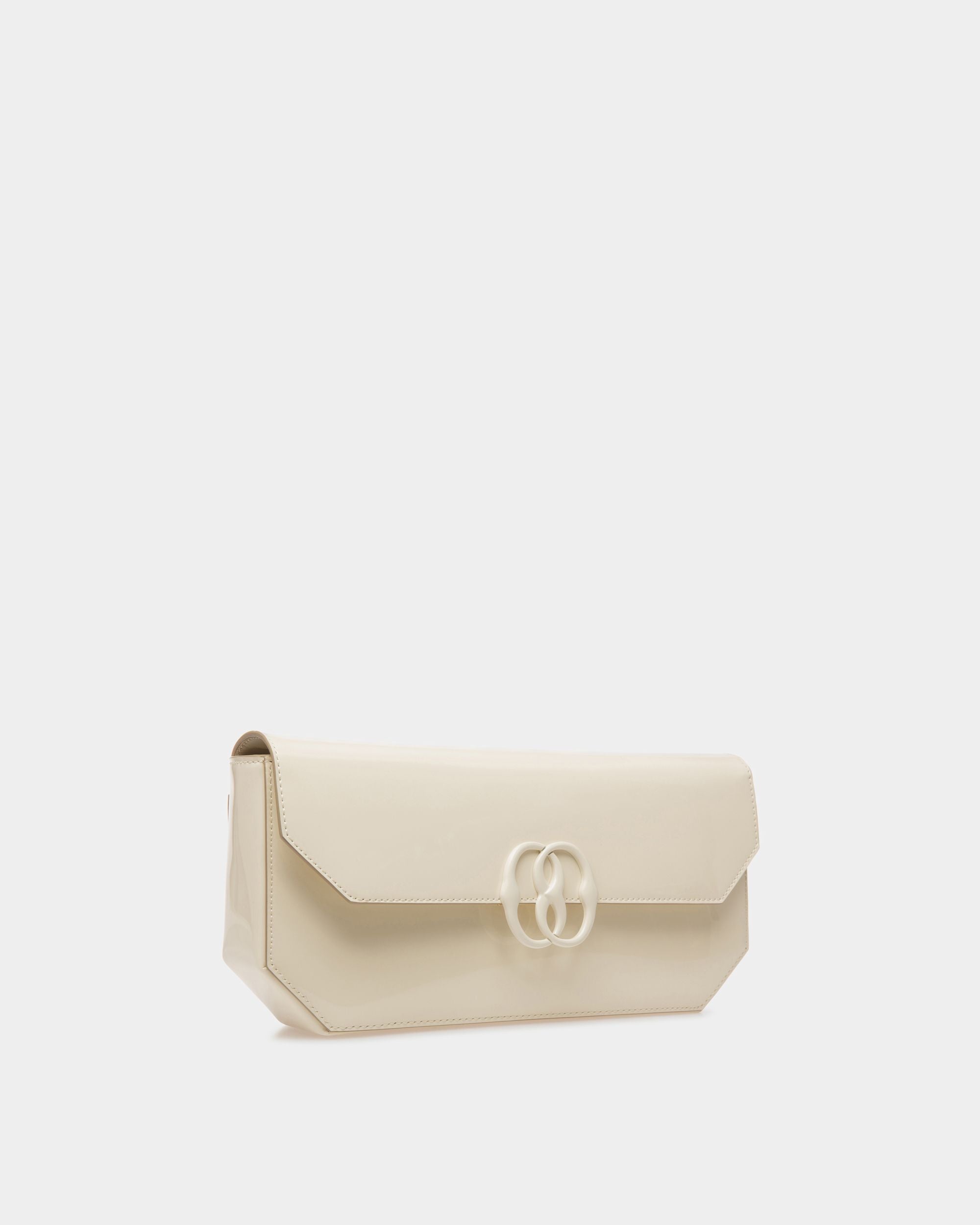 Bally Global - Emblem Shoulder Bag In Bone Leather - White
