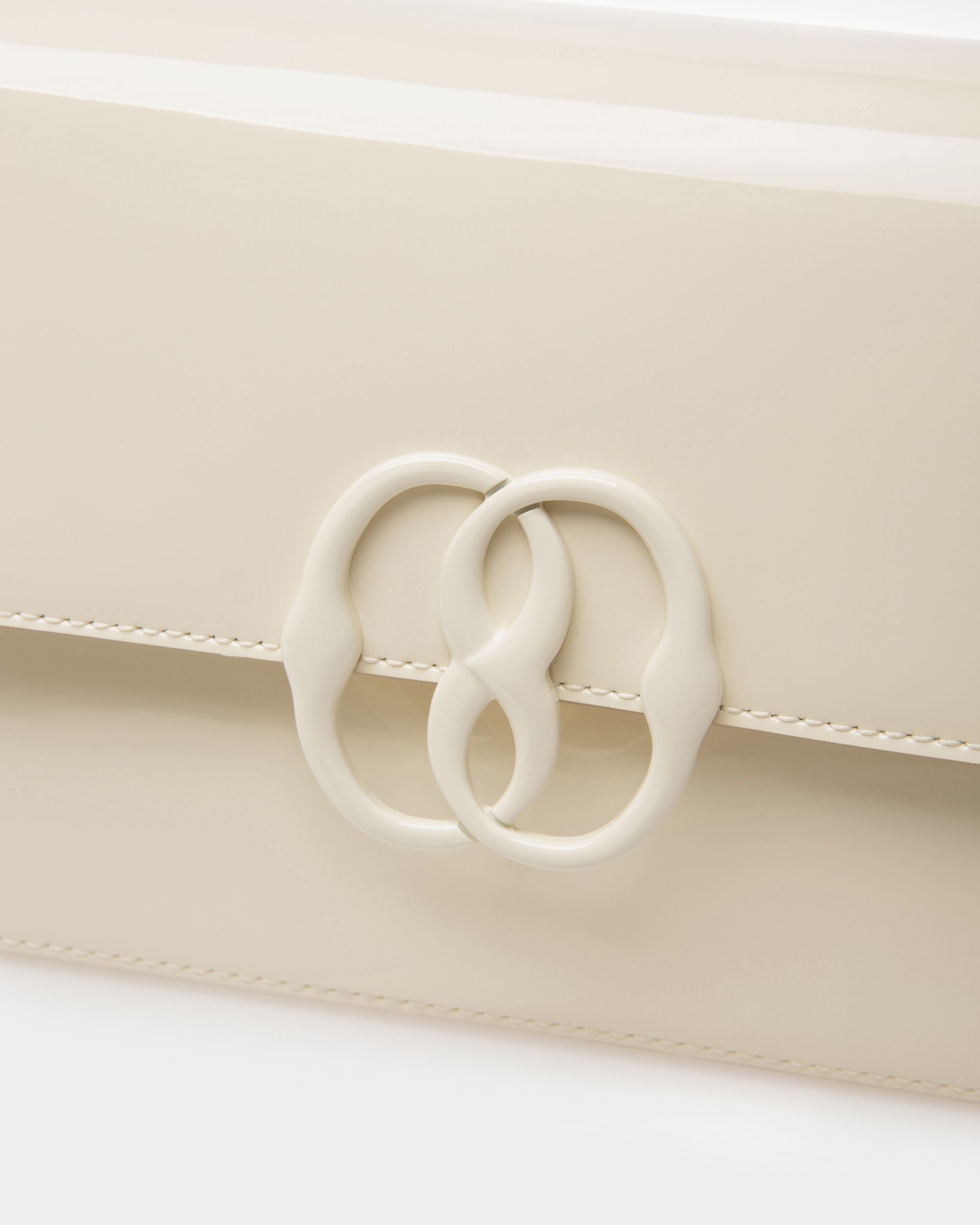 Bally Global - Emblem Shoulder Bag In Bone Leather - White