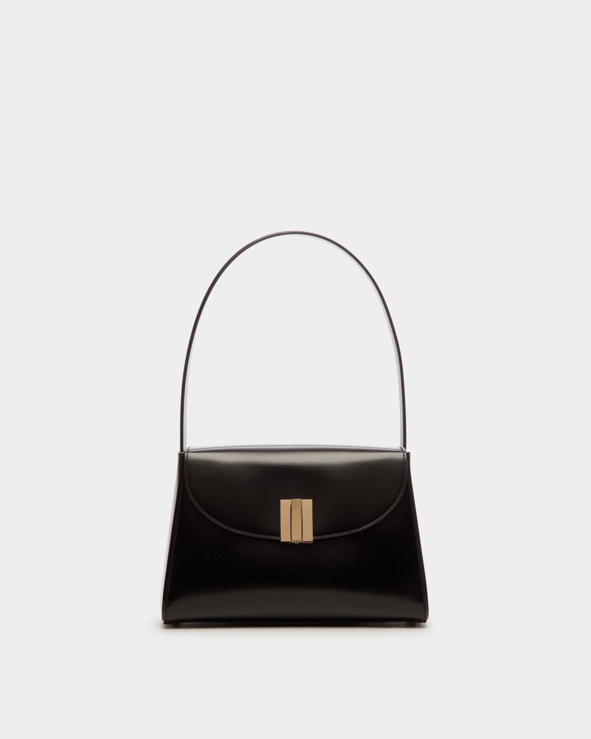 Bally Global - Ollam Shoulder Bag in Black Brushed Leather - Black