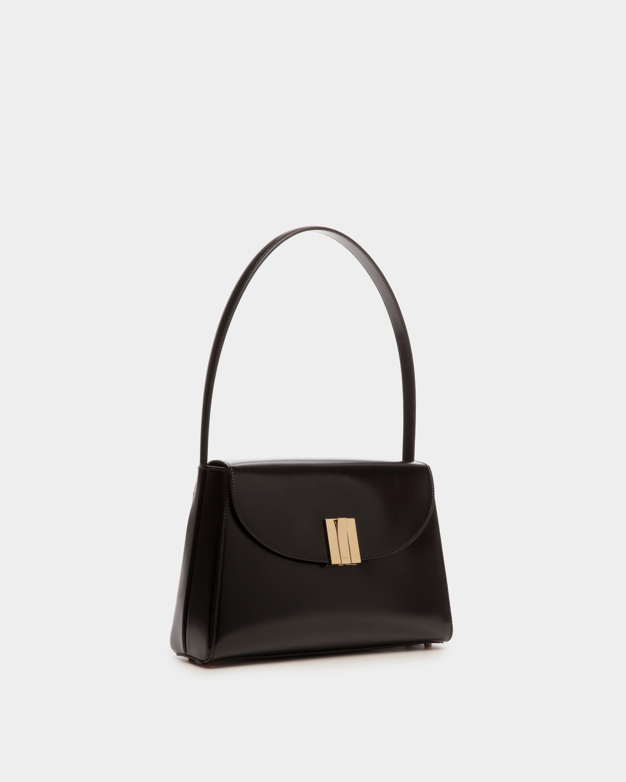 Bally Global - Ollam Shoulder Bag in Black Brushed Leather - Black