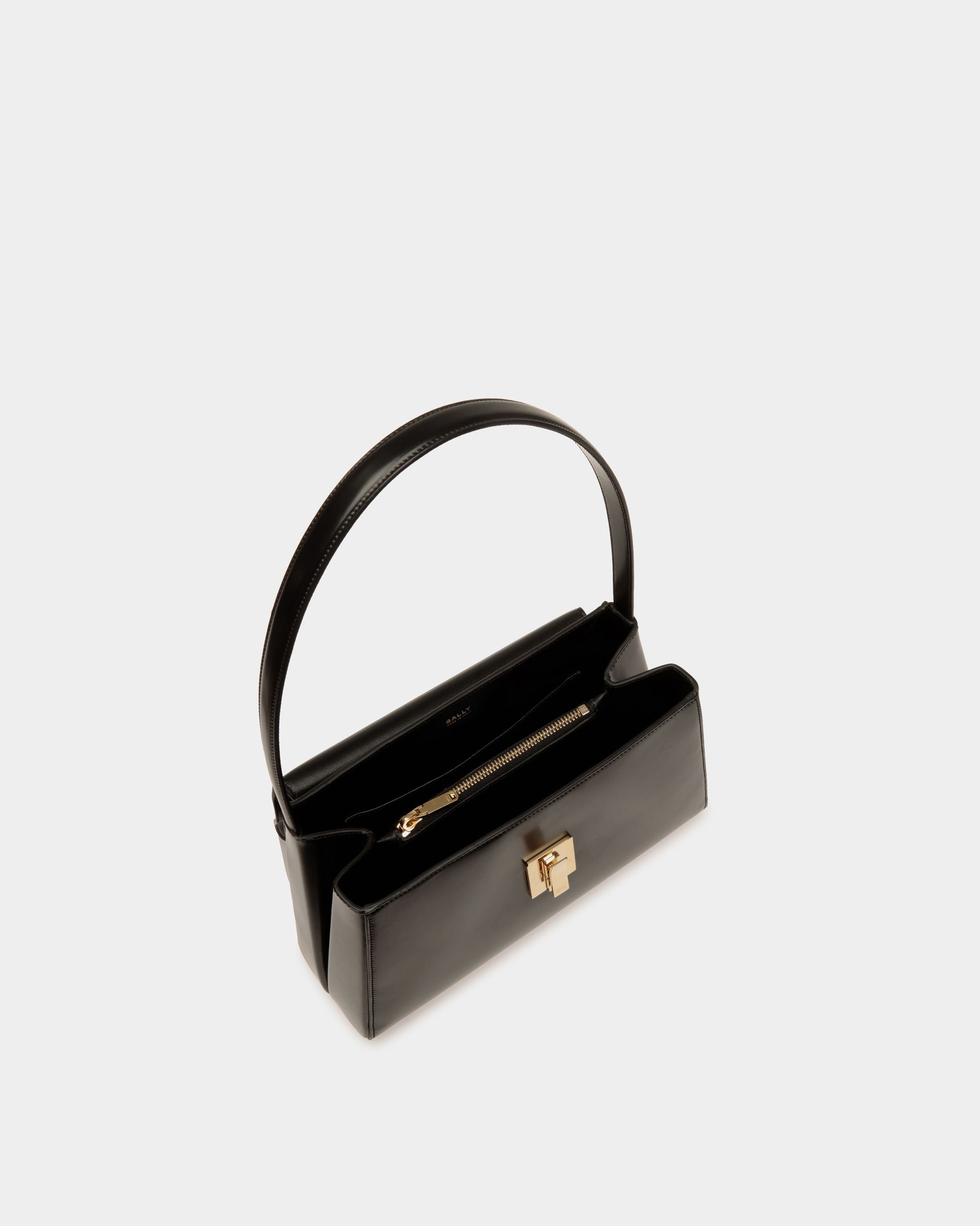 Bally Global - Ollam Shoulder Bag in Black Brushed Leather - Black