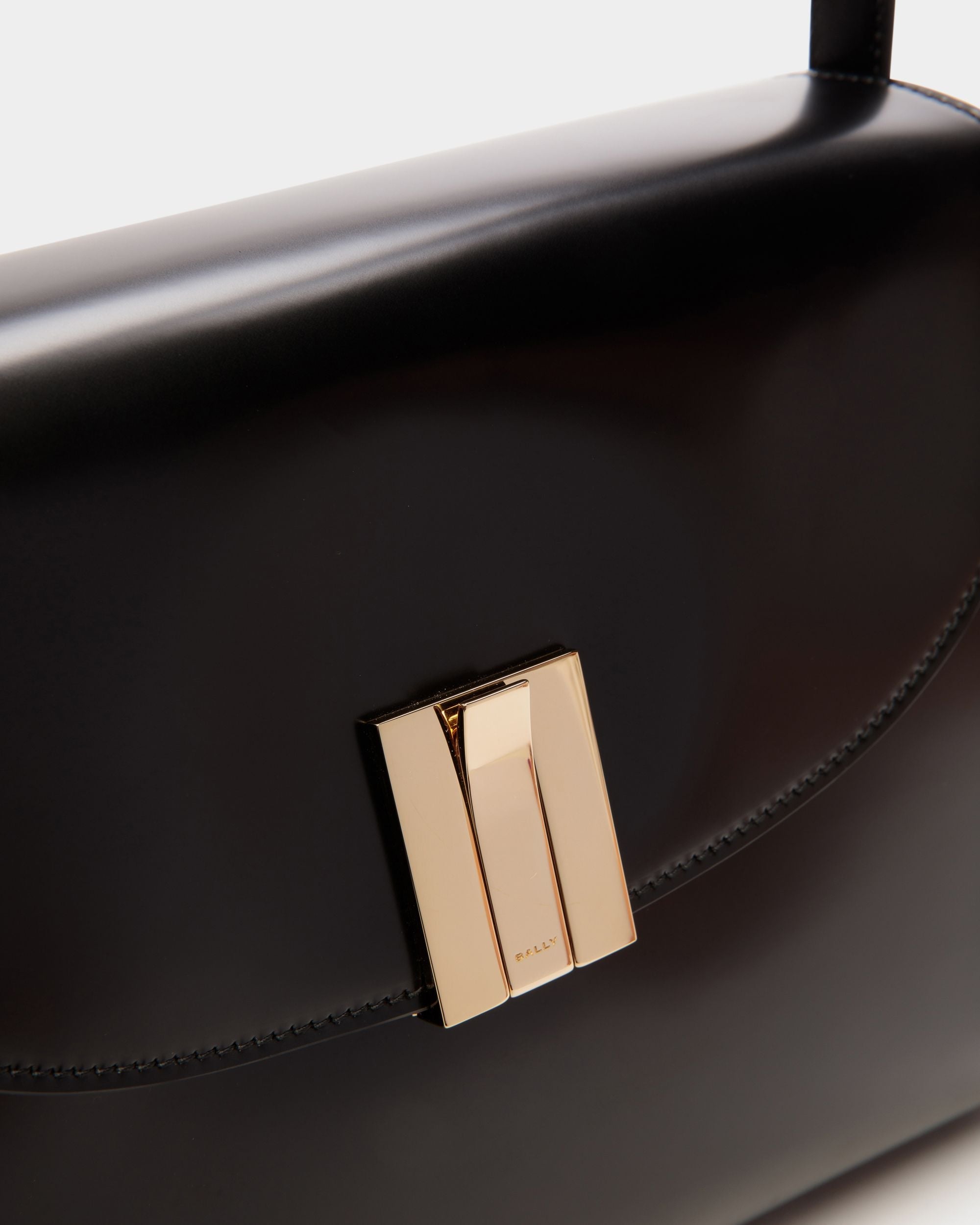 Bally Global - Ollam Shoulder Bag in Black Brushed Leather - Black