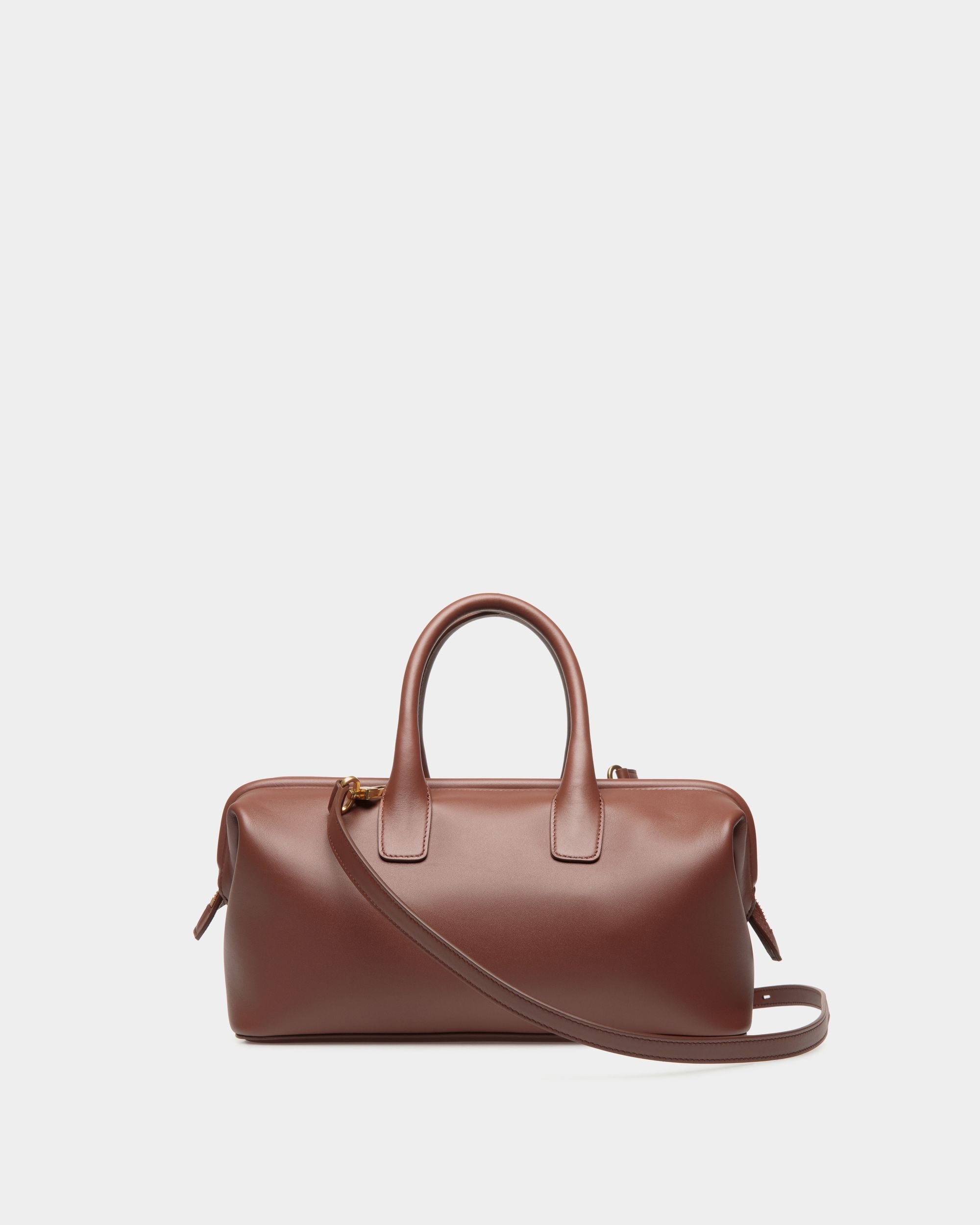 Bally Global - Petit Sac À Anse Supérieure Belle En Cuir Marron - Marron