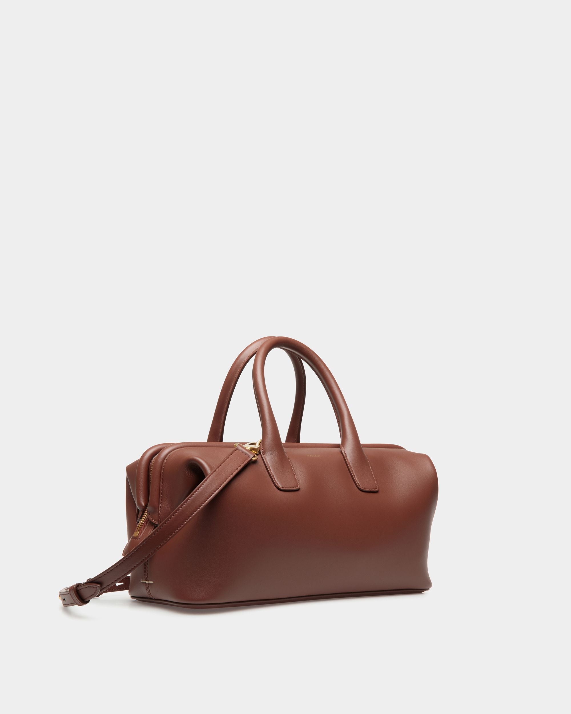Bally Global - Petit Sac À Anse Supérieure Belle En Cuir Marron - Marron