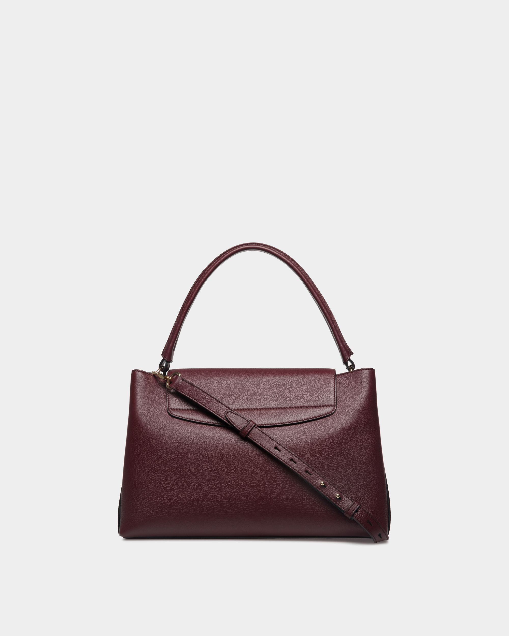 Bally Global - Bolso Con Asa Superior Lock Me De Piel Granulada Andorra - Rojo