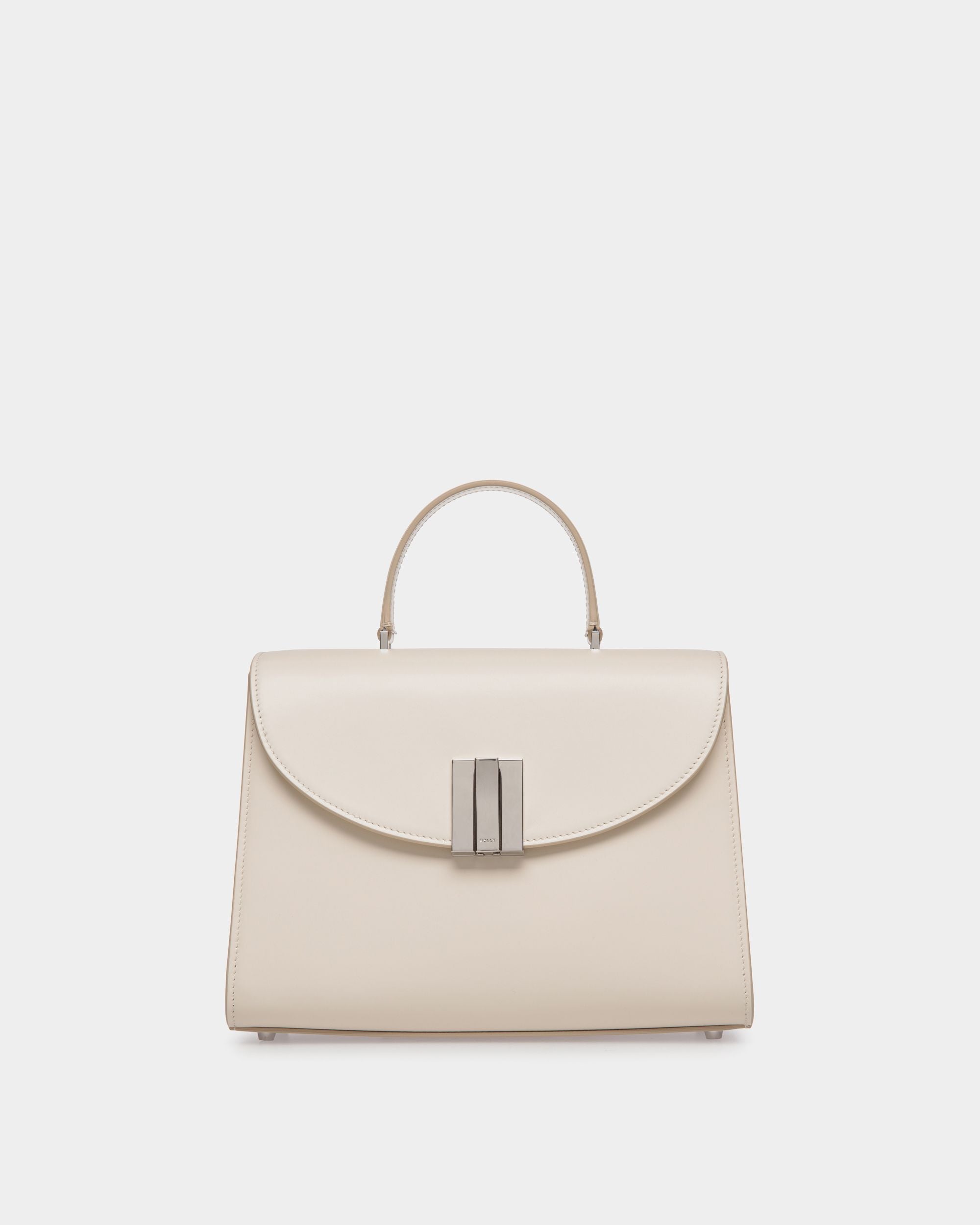 Bally Global - Ollam Top Handle Bag in White Leather - White