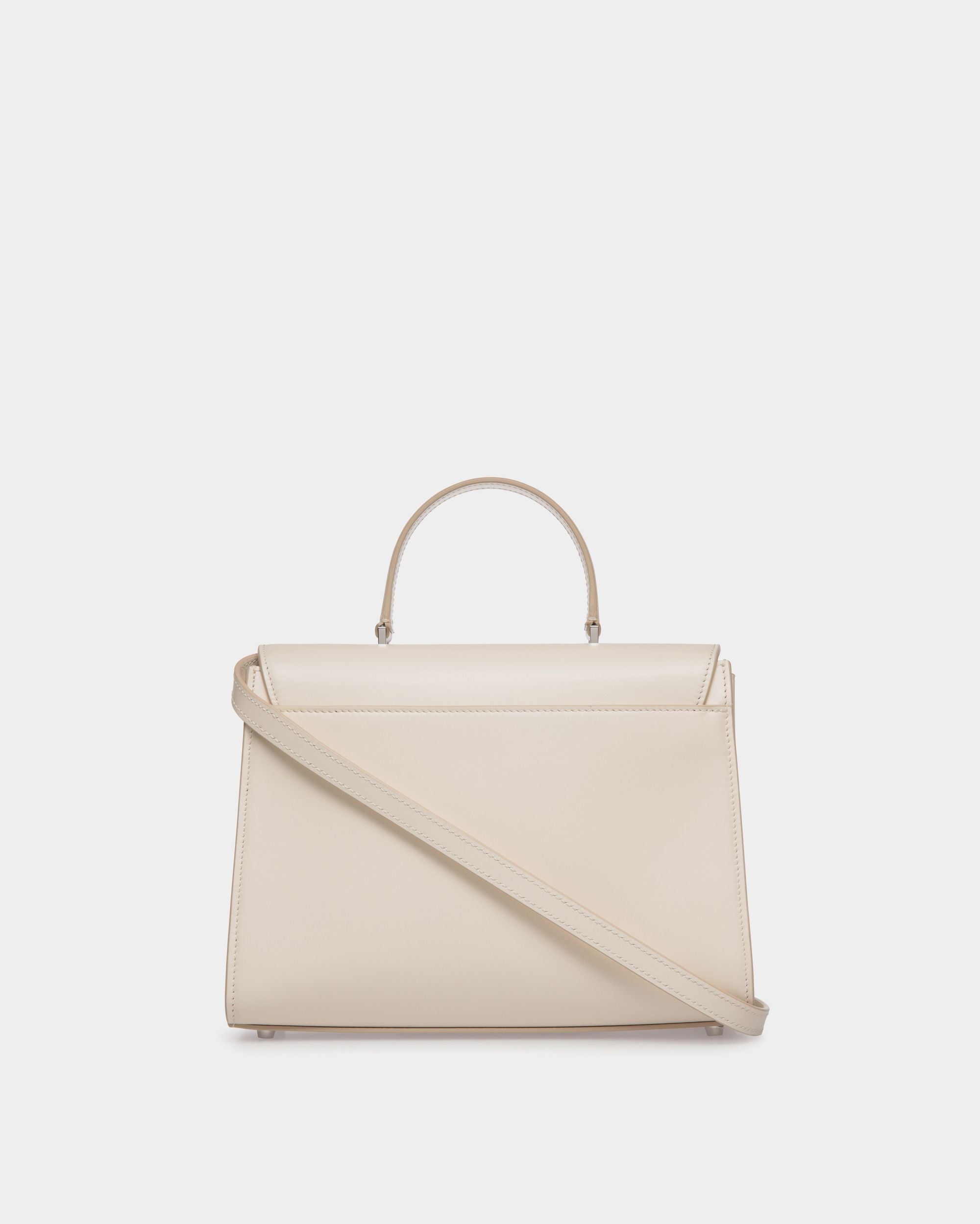 Bally Global - Ollam Top Handle Bag in White Leather - White