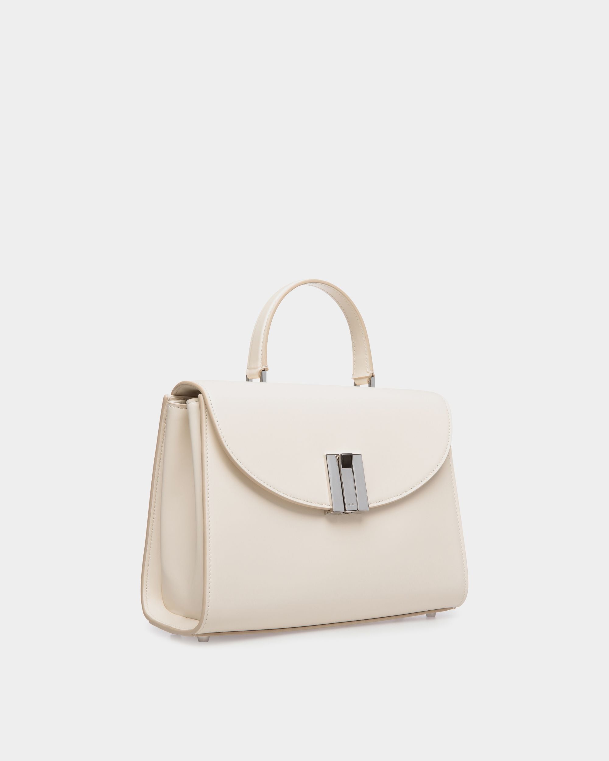 Bally Global - Ollam Top Handle Bag in White Leather - White