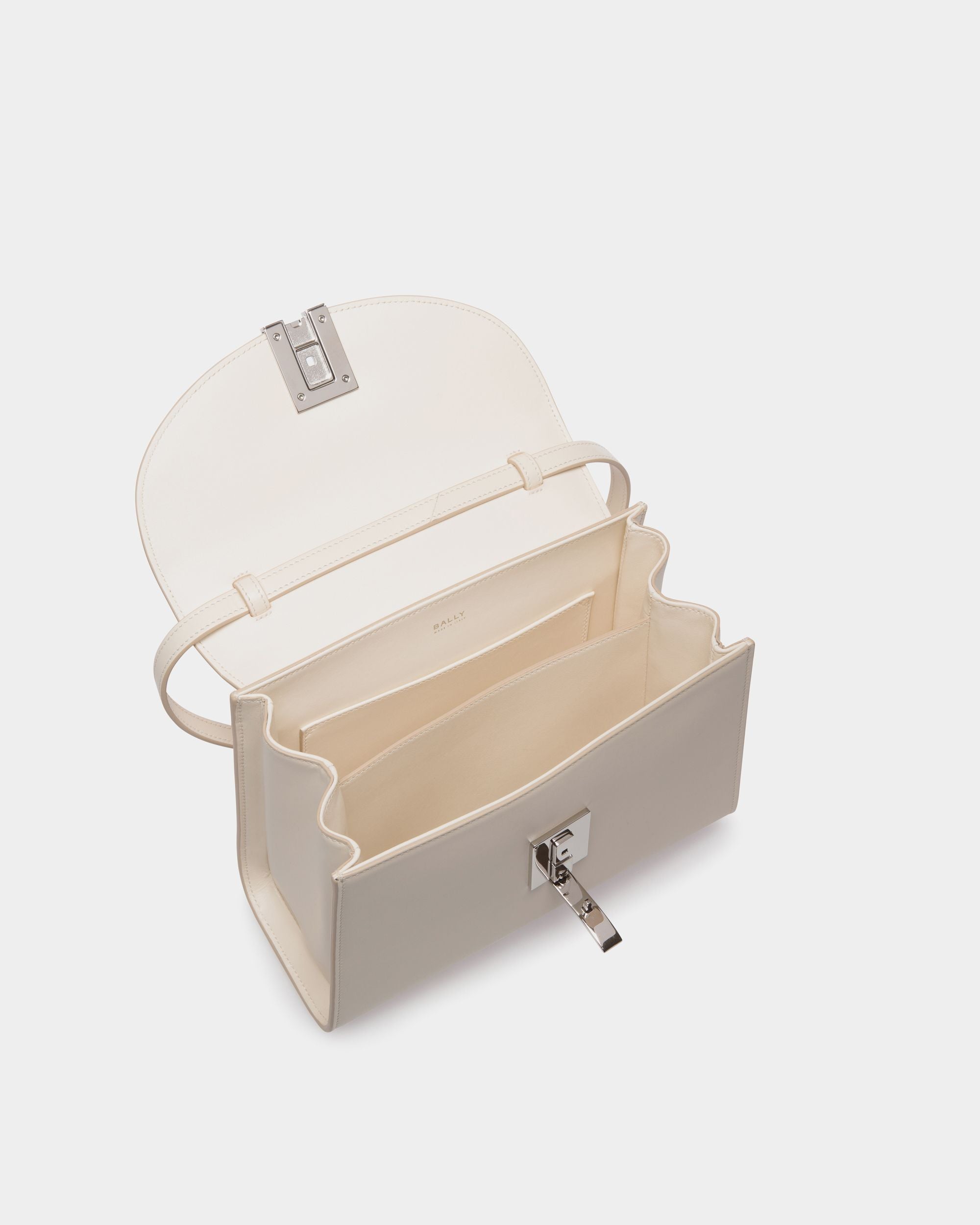 Bally Global - Ollam Top Handle Bag in White Leather - White