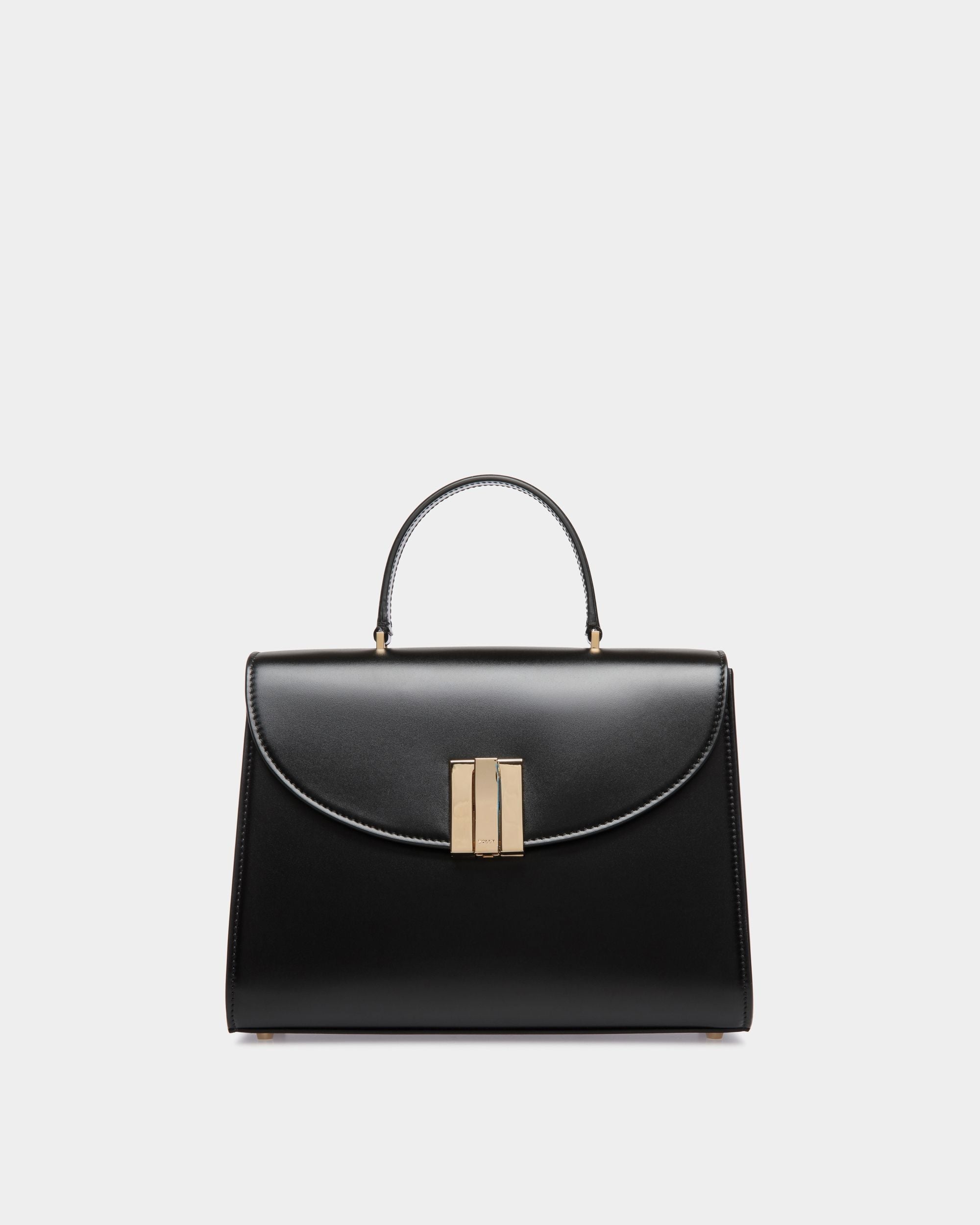 Bally Global - Ollam Top Handle Bag in Black Leather - Black