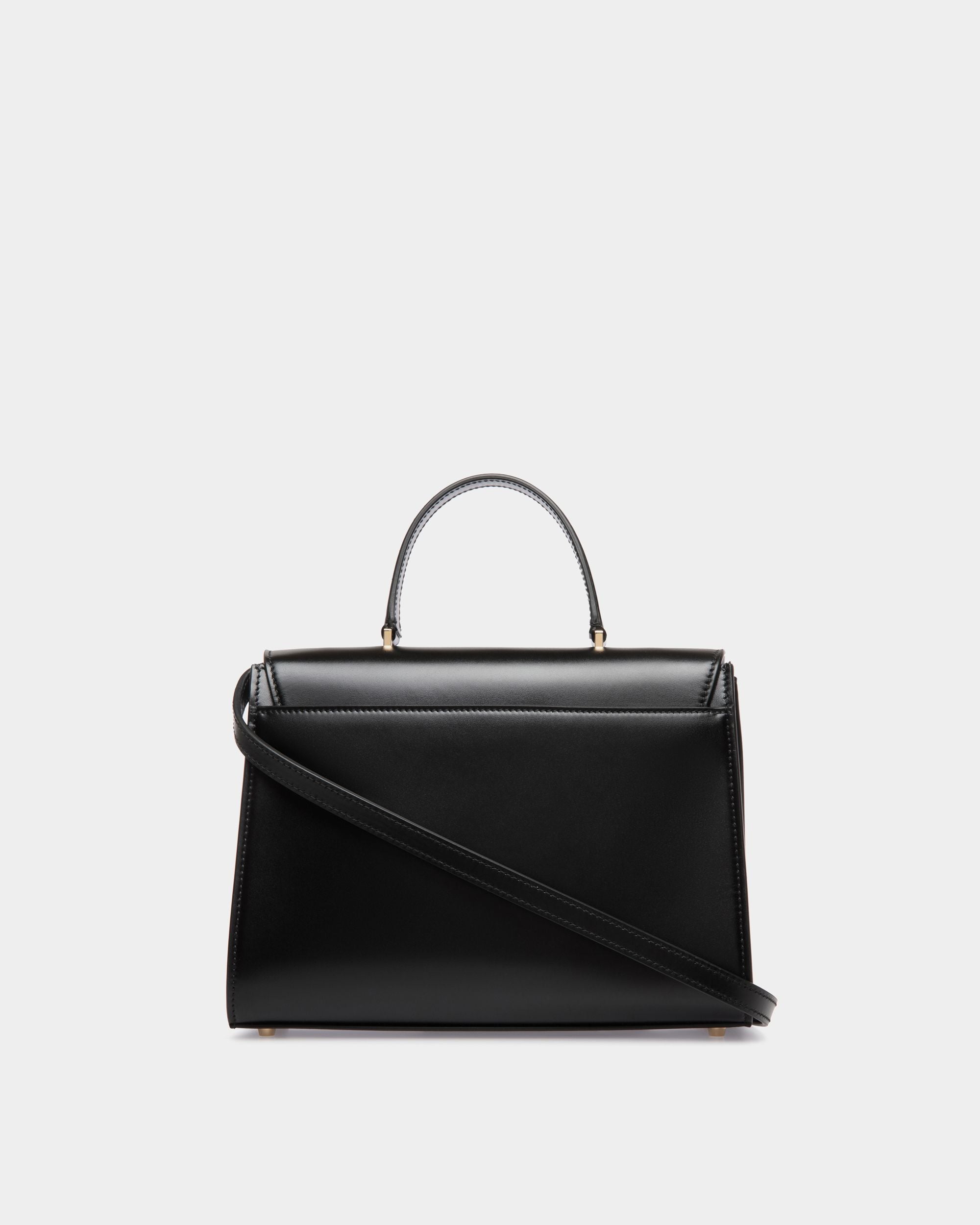 Bally Global - Ollam Top Handle Bag in Black Leather - Black