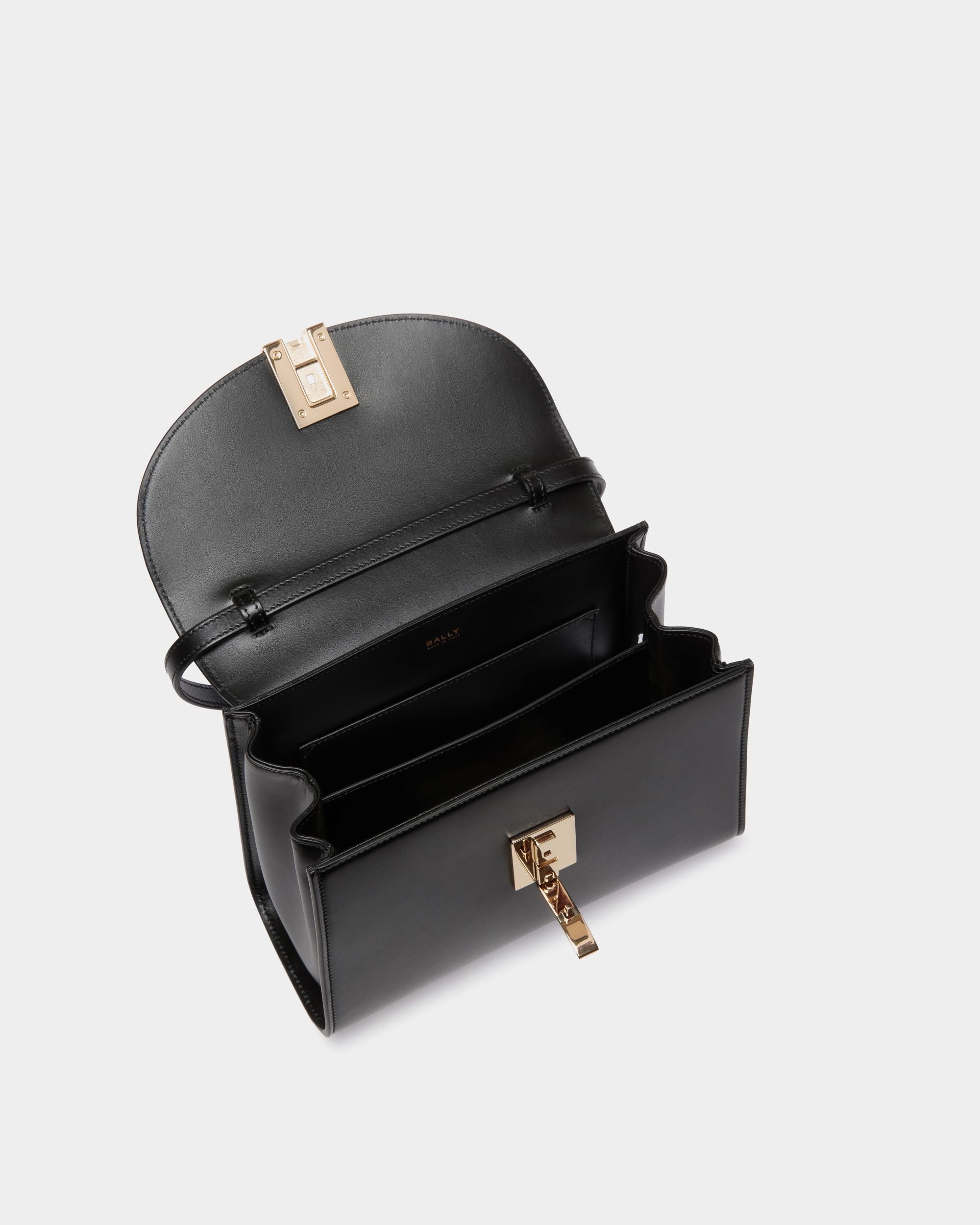 Bally Global - Ollam Top Handle Bag in Black Leather - Black
