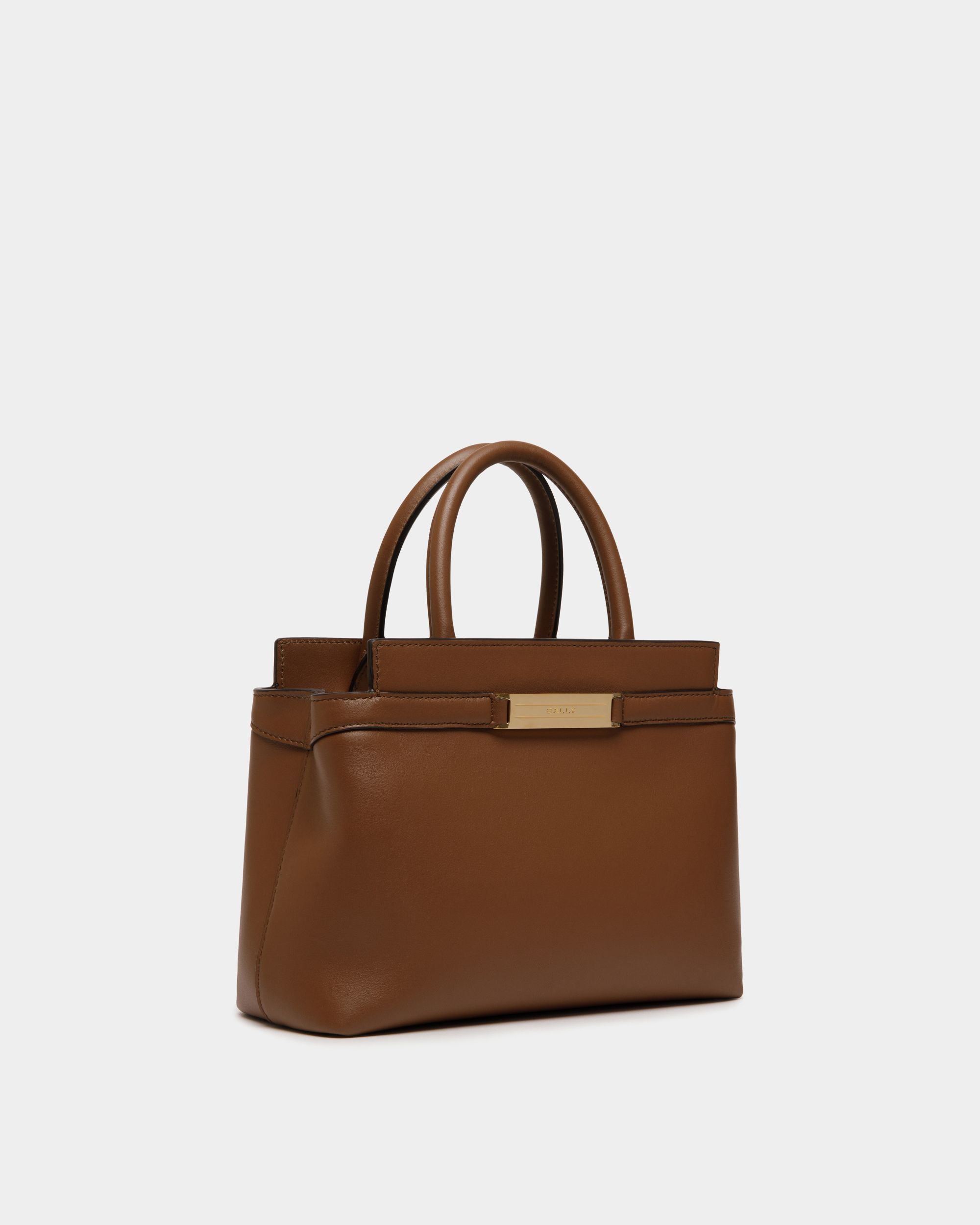 Bally Global - Petit Sac Tote Deco En Cuir Marron - Marron
