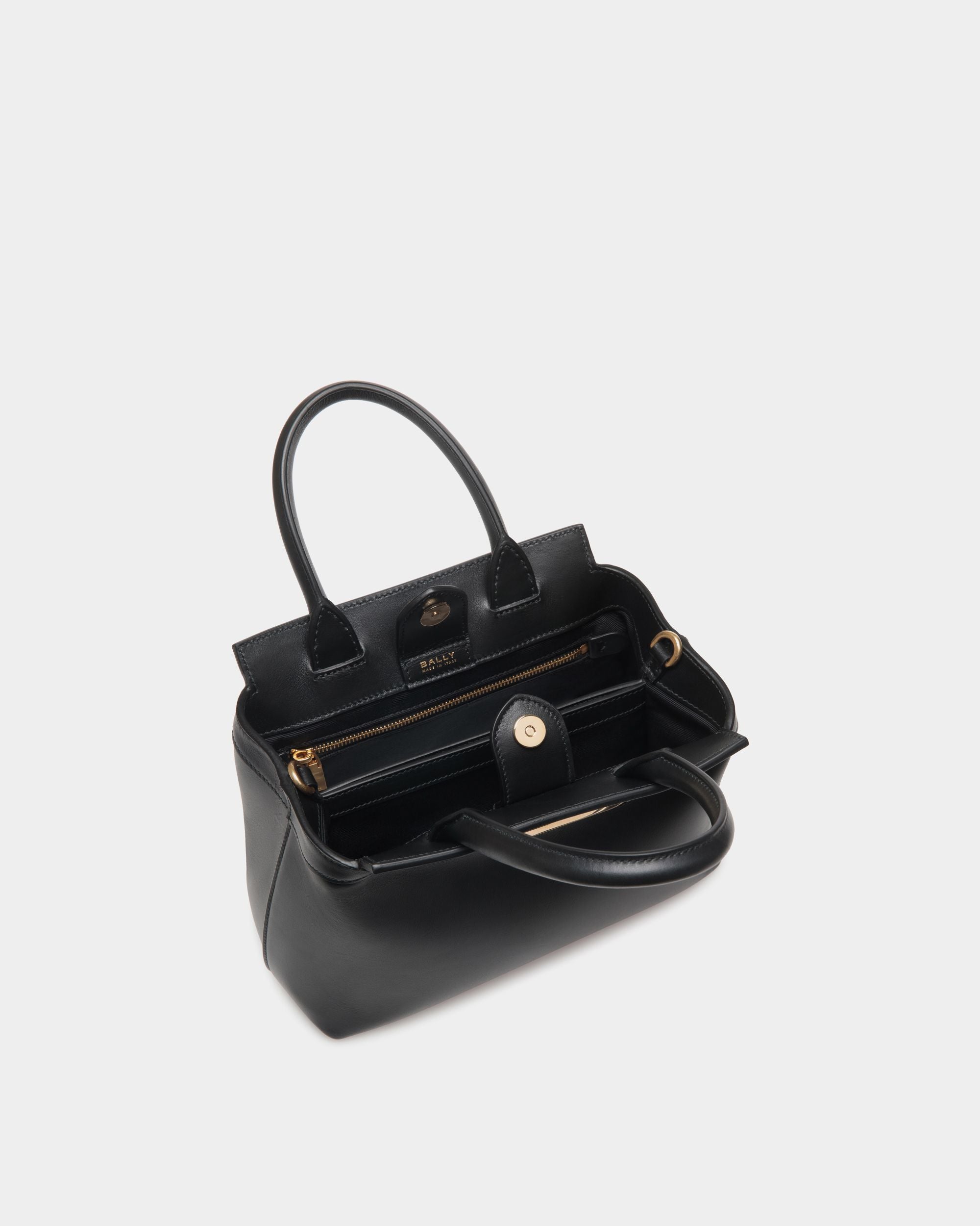 Bally Global - Petit Sac Tote Deco En Cuir Noir - Noir