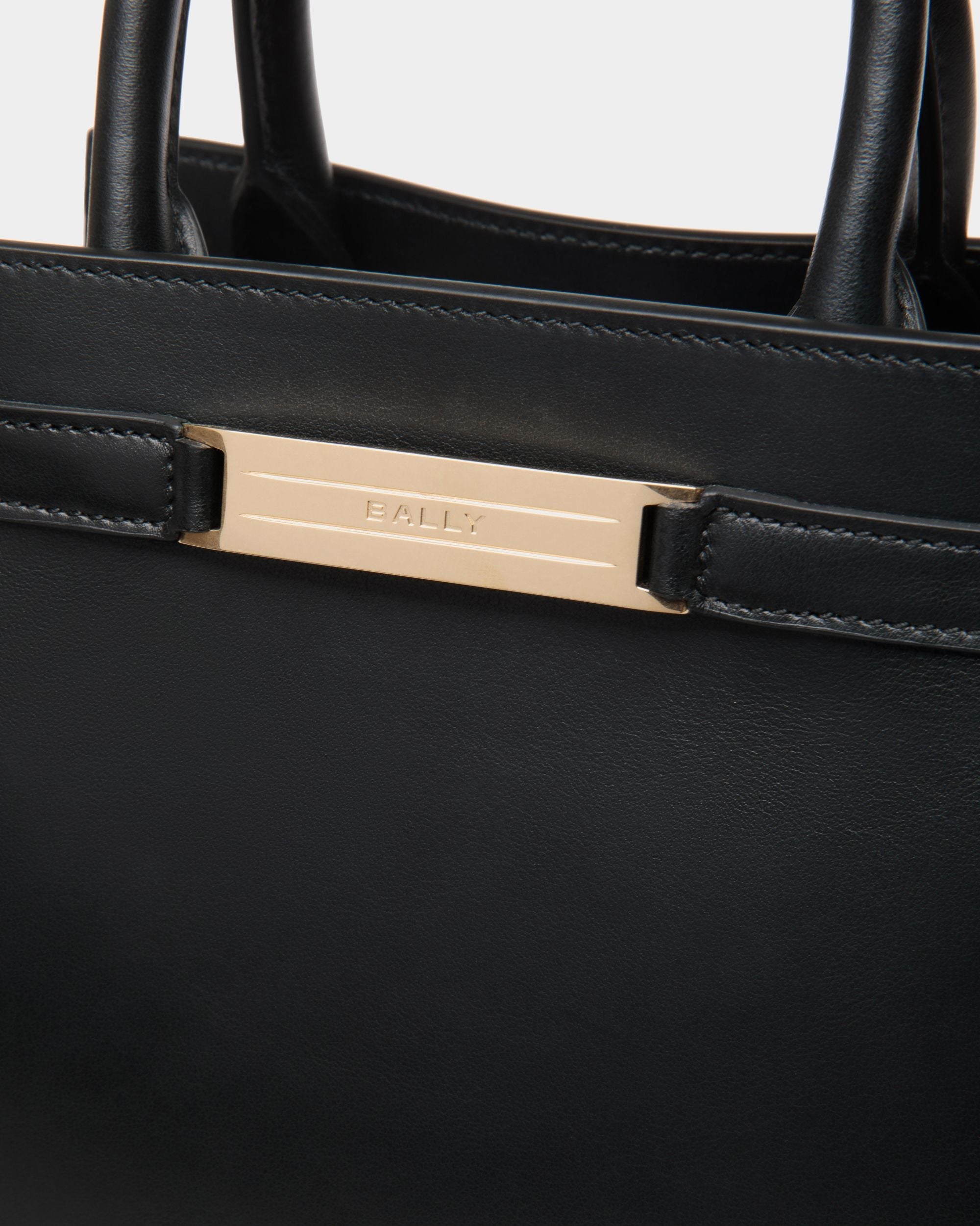 Bally Global - Petit Sac Tote Deco En Cuir Noir - Noir