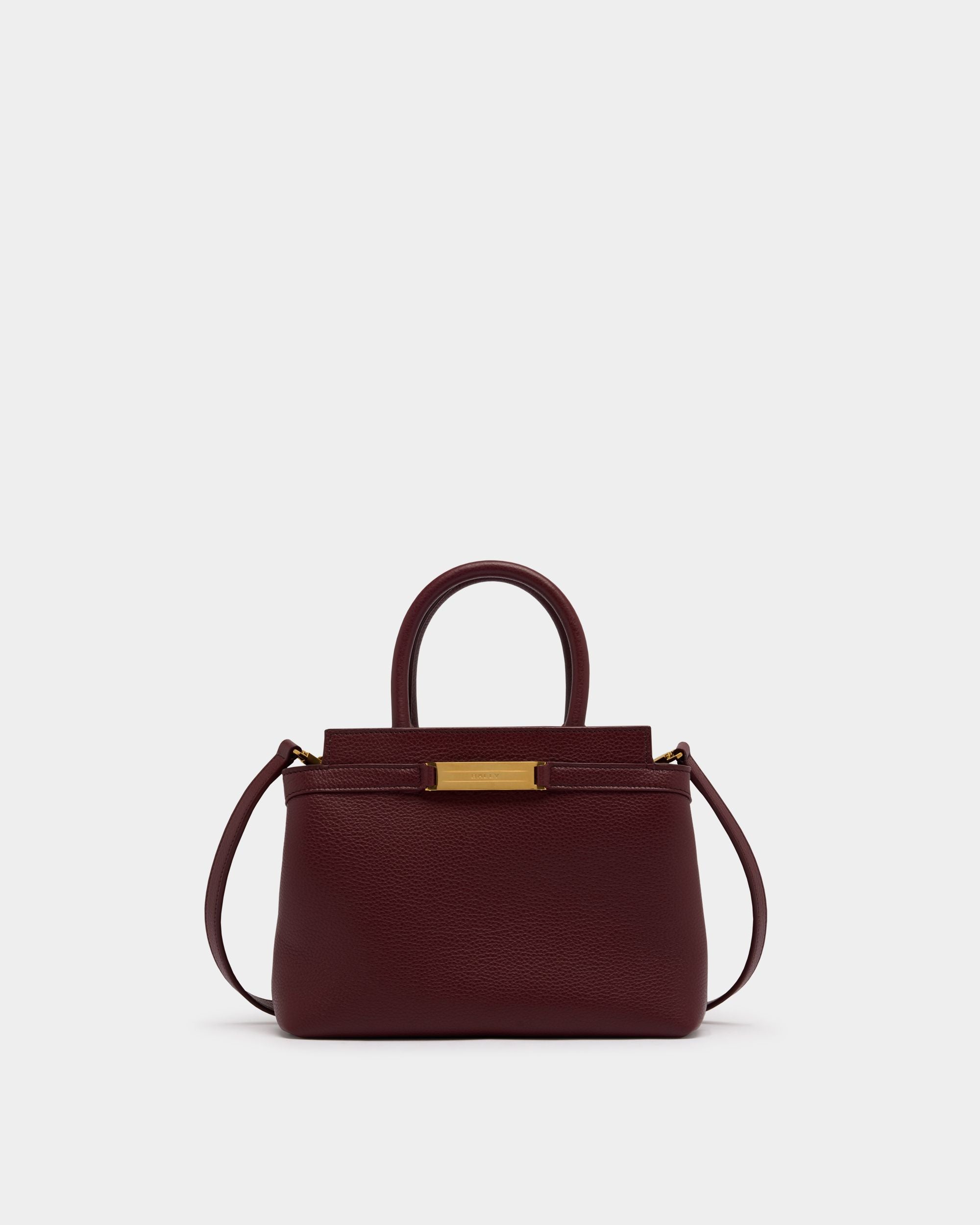 Bally Global - Deco Small Tote Bag in Andorra Leather - Burgundy