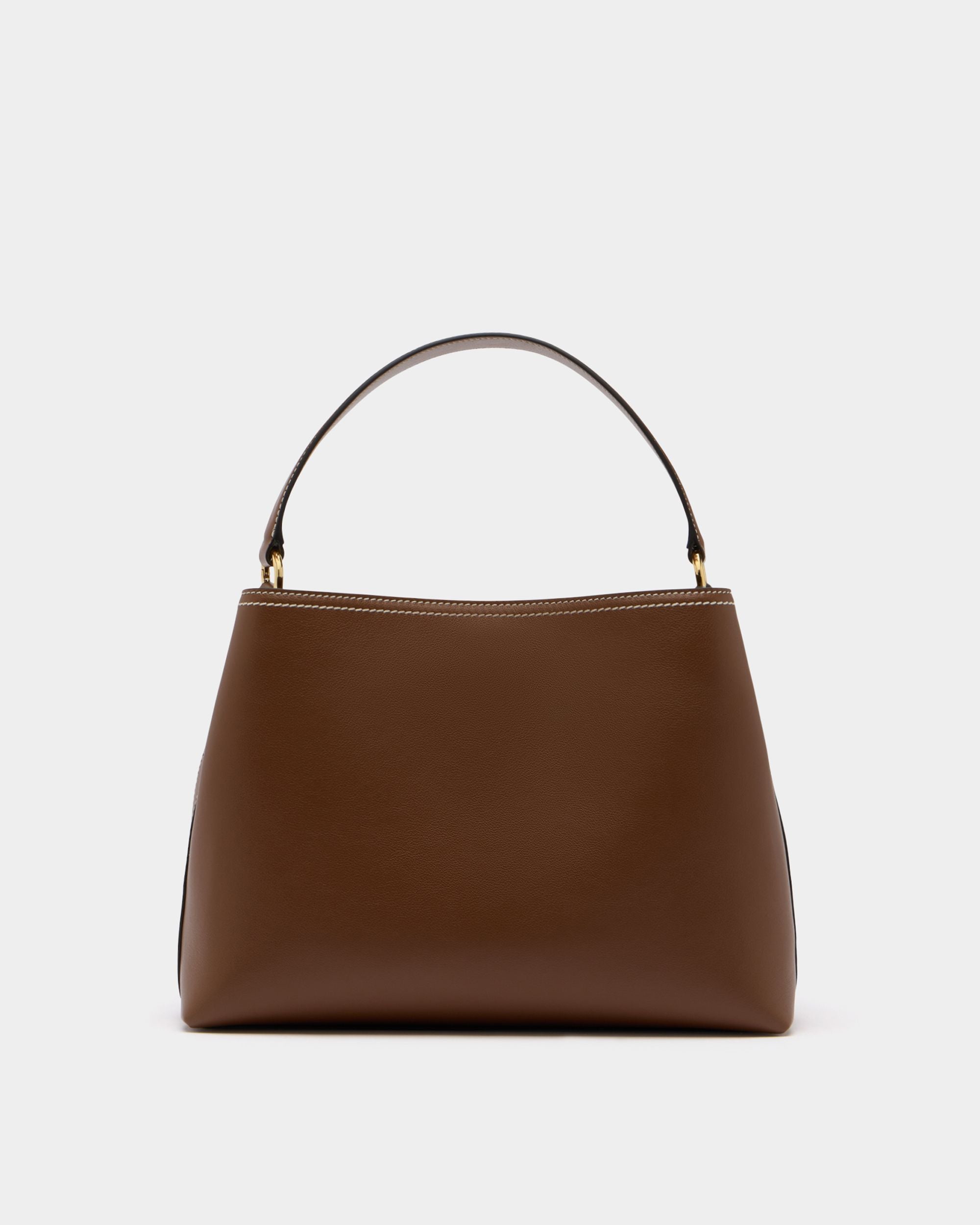 Bally Global - Lock Me Top Handle Bag in Brown Leather - Brown