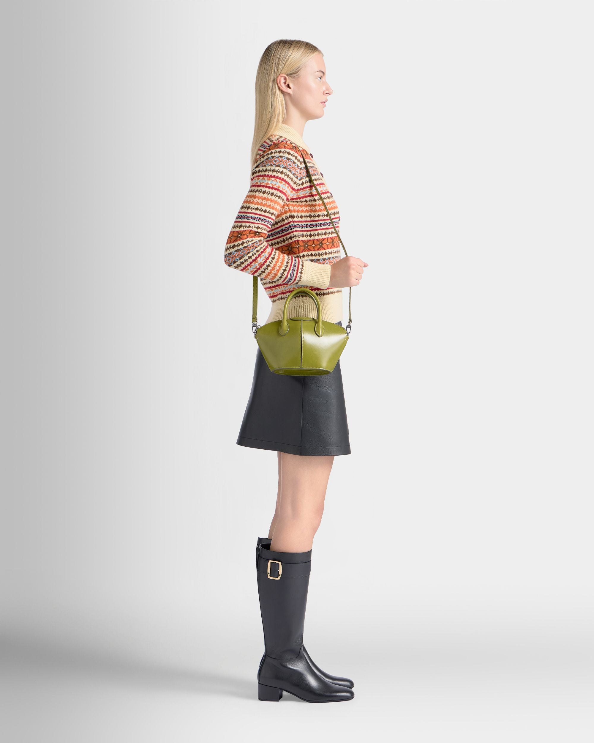 Bally Global - Belle Mini Bag in Matcha Green Leather - Green