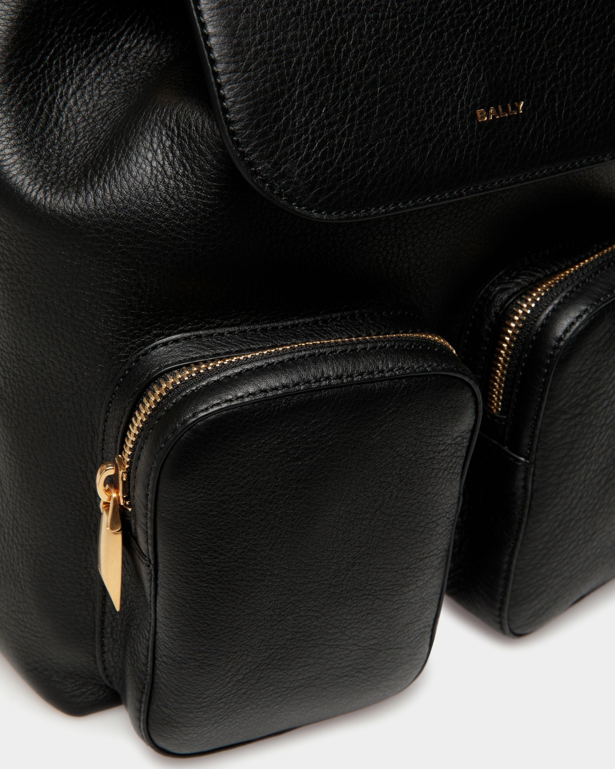Bally Global - Mochila Code De Piel Negra - Negro