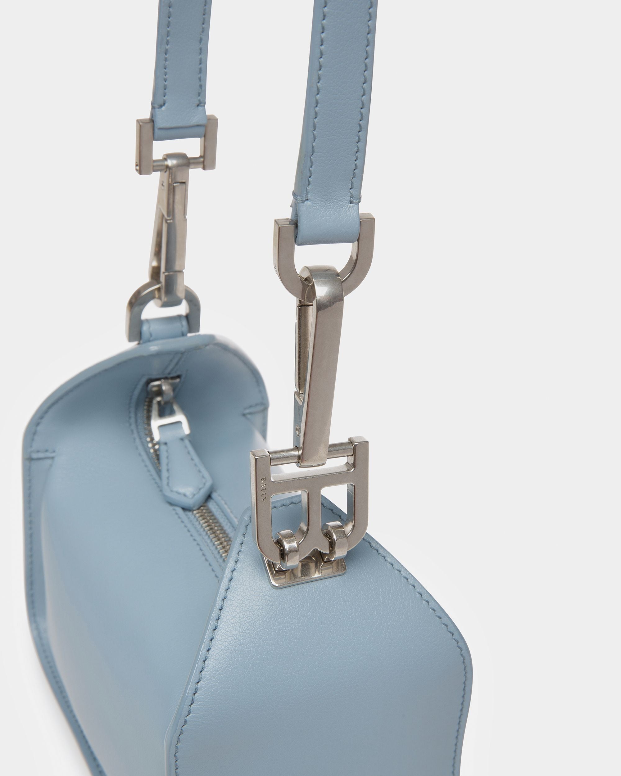 Bally Global - B-Hook XS Leather Minibag In Light Blue - Azul