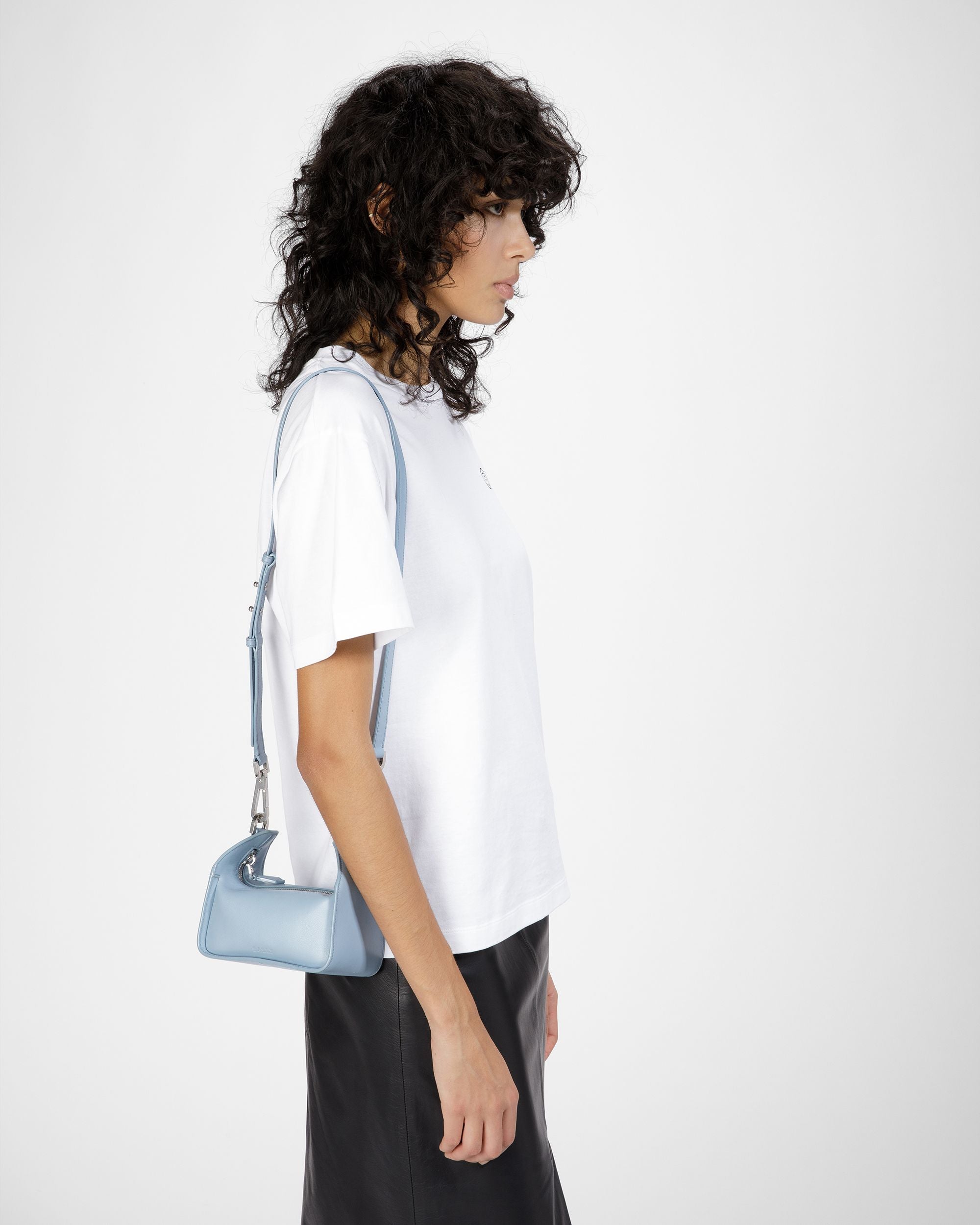 Bally Global - B-Hook XS Leather Minibag In Light Blue - Azul