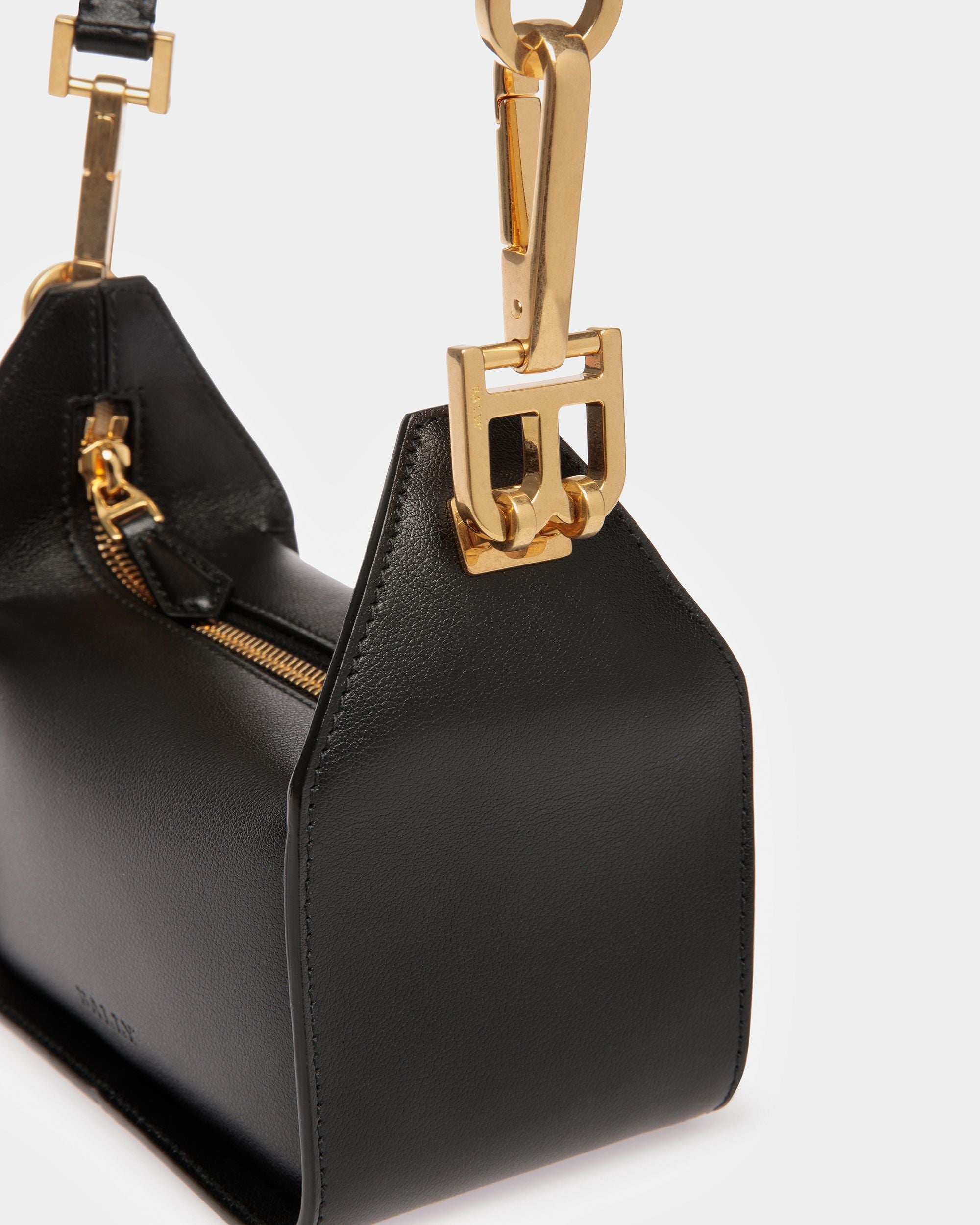 Bally Global - B-Hook XS Leather Minibag In Black - Black