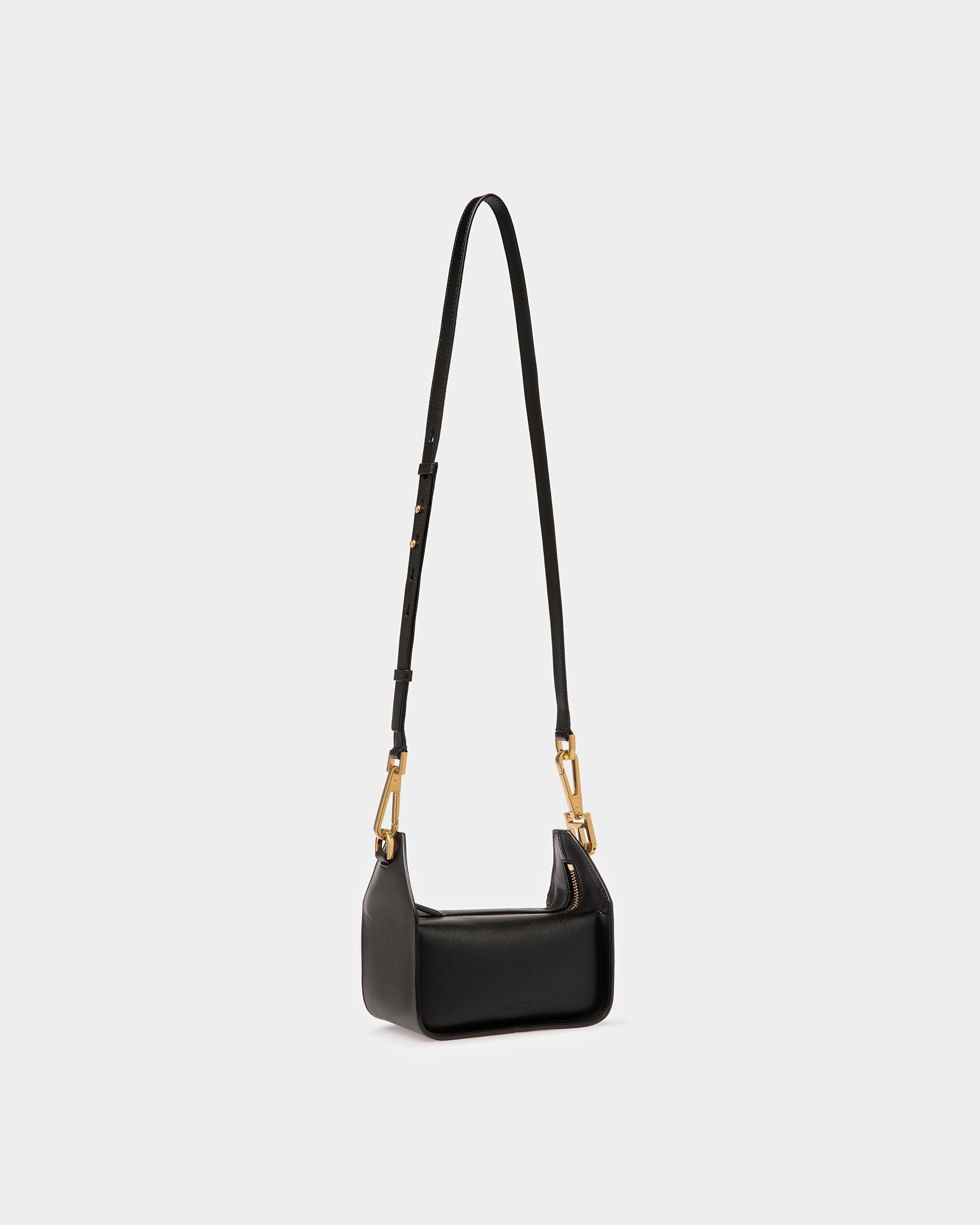 Bally Global - B-Hook XS Leather Minibag In Black - Black
