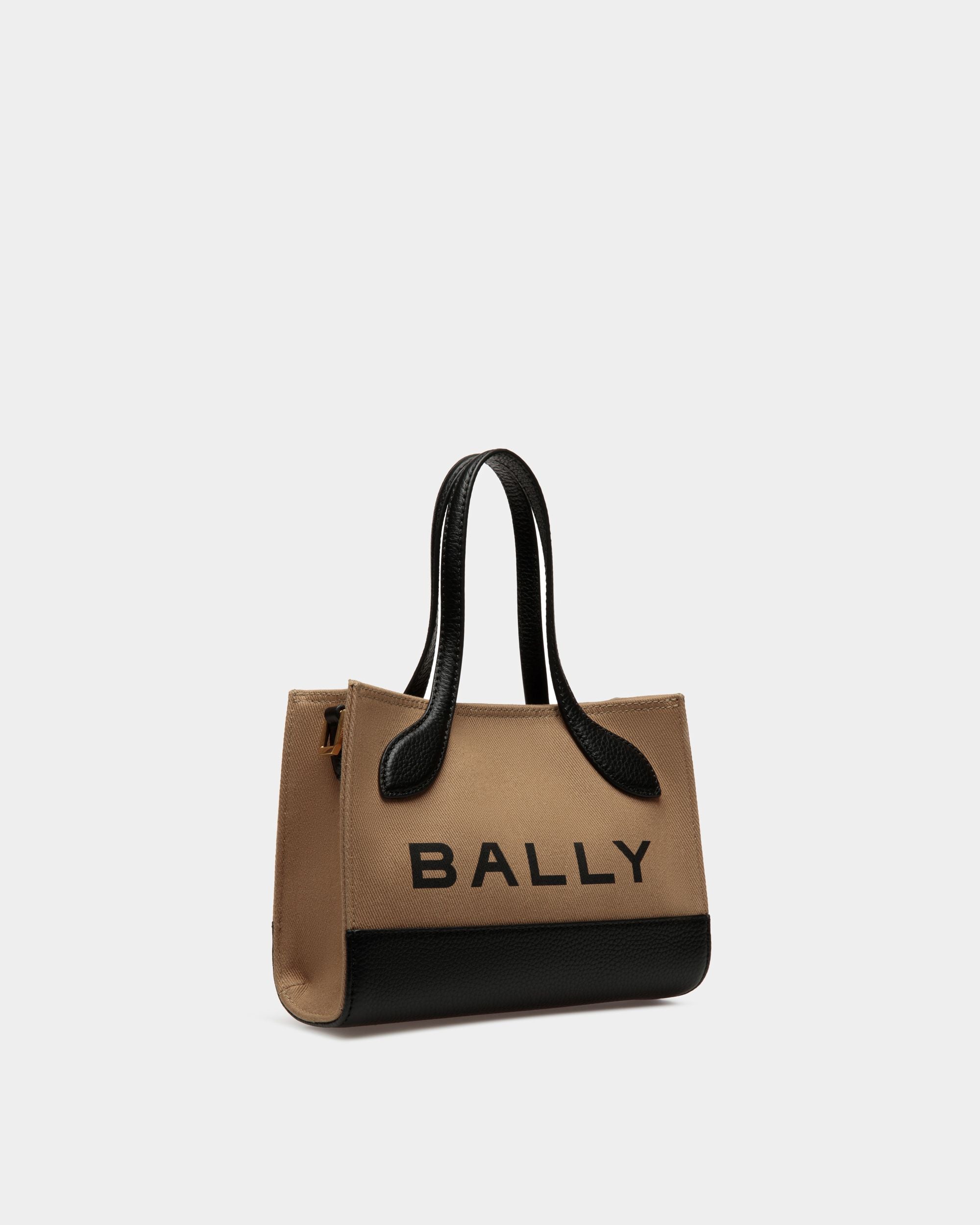 Bally Global - Bar Minibag In Sand And Black Fabric - Beige