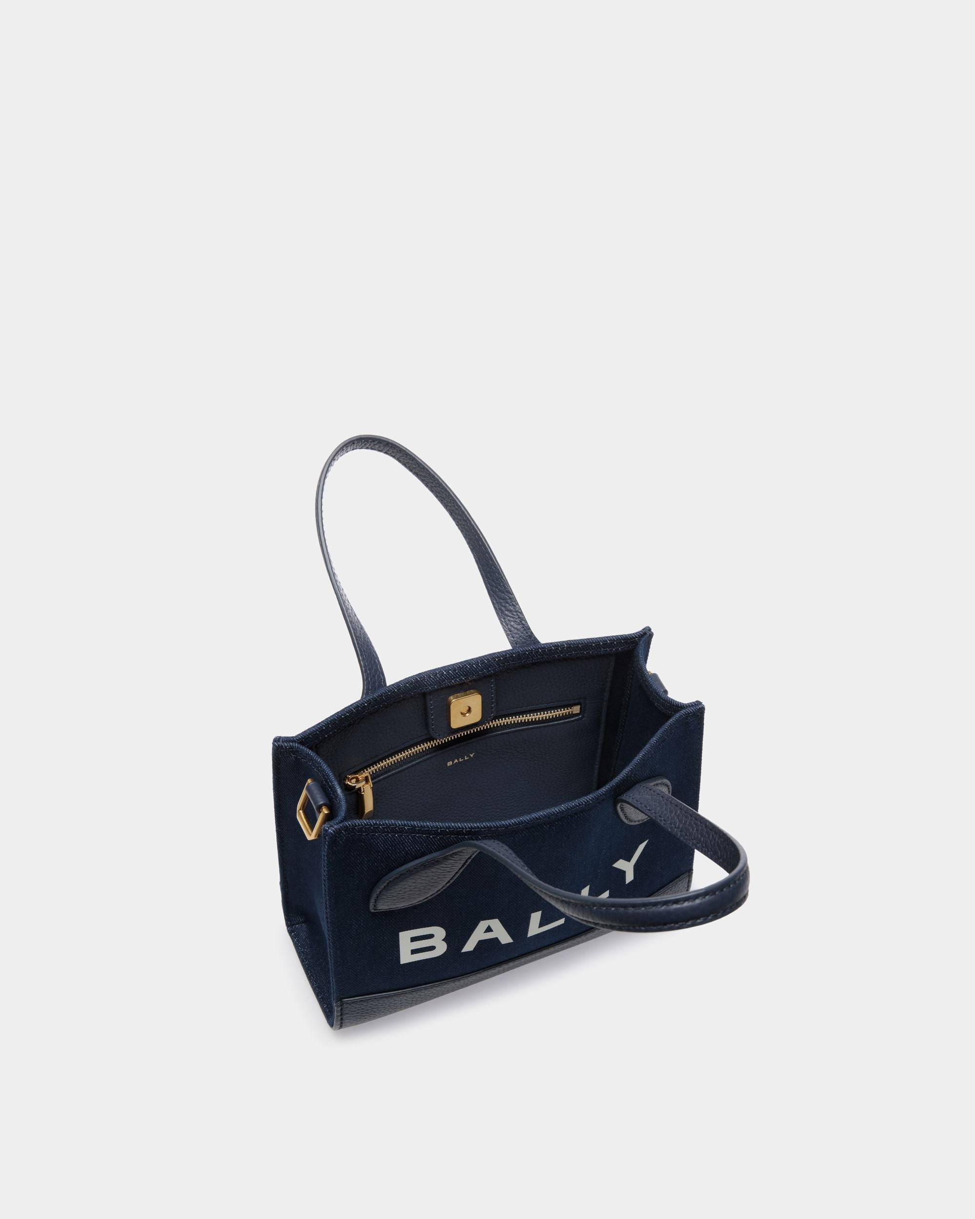 Bally Global - Bar Minibag In Blue Denim - Blue