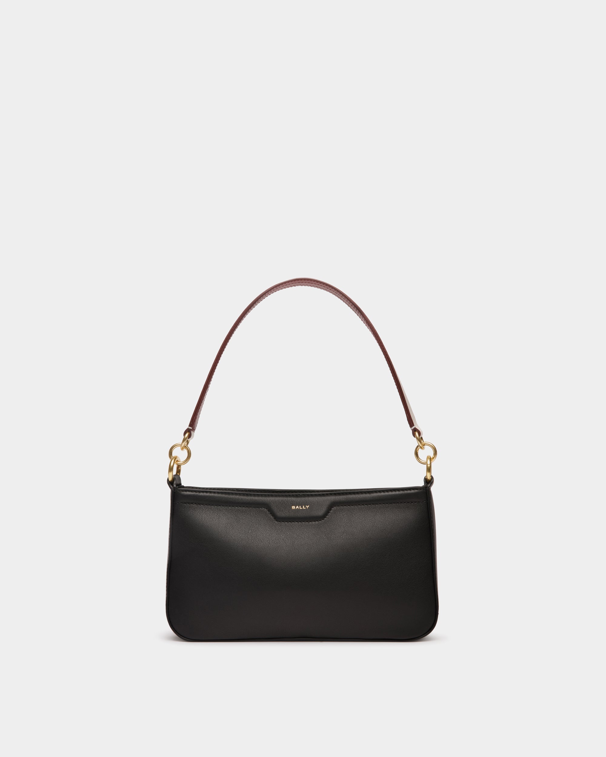 Bally Global - Code Small Shoulder Bag in Black Leather - Black