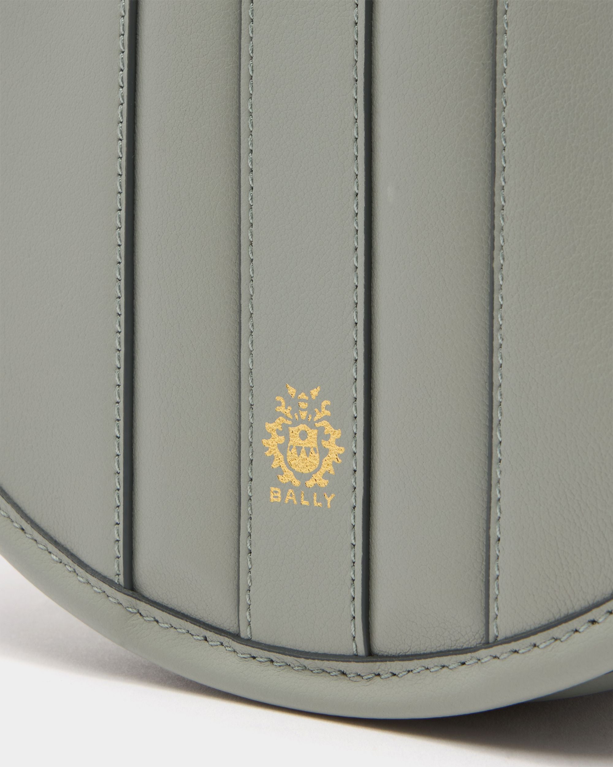 Bally Global - Signature Crossbody Bag in Glacier Grey Leather - Grey