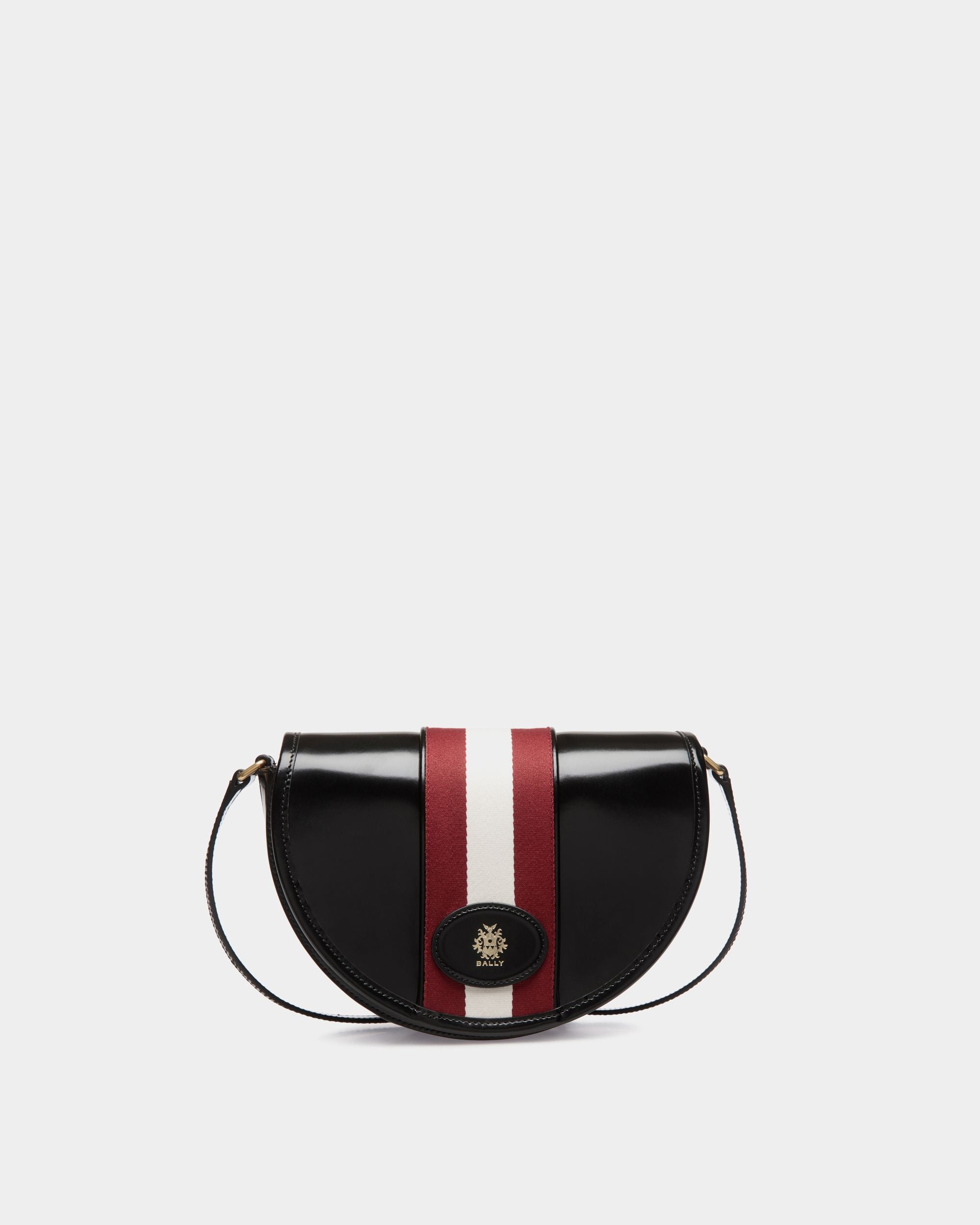 Bally Global - Beckett Crossbody Bag in Black Leather With a Bally Ribbon - Black