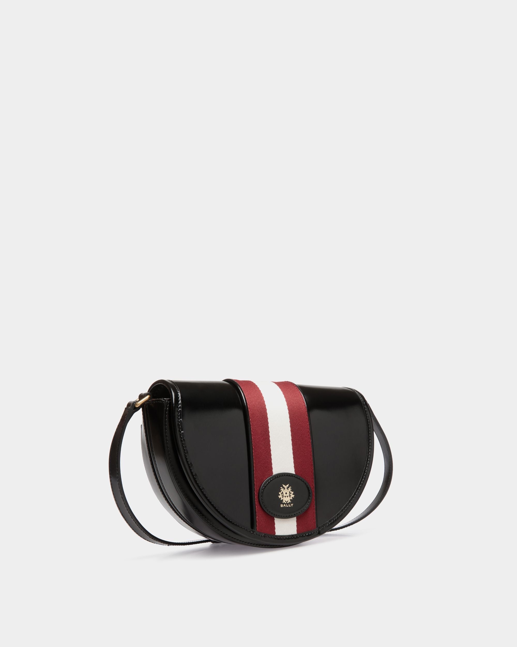 Bally Global - Beckett Crossbody Bag in Black Leather With a Bally Ribbon - Black