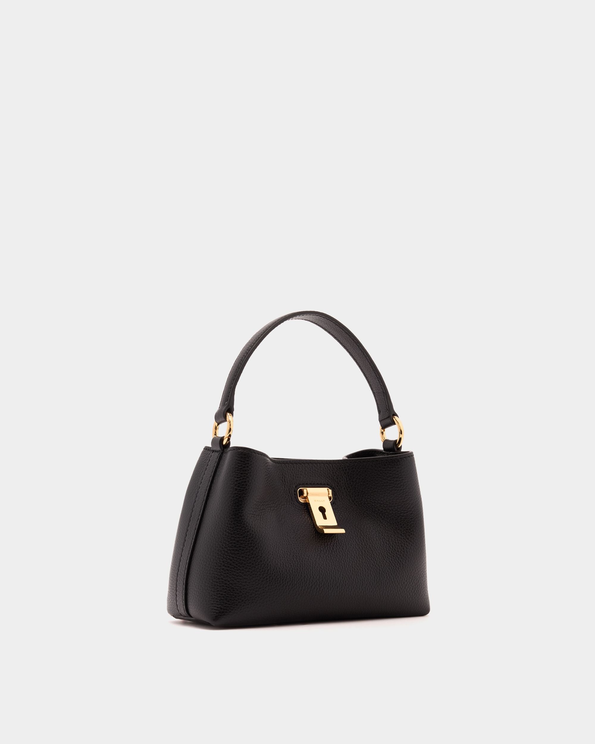 Bally Global - Lock Me Minibag in Black Grained Leather - Black
