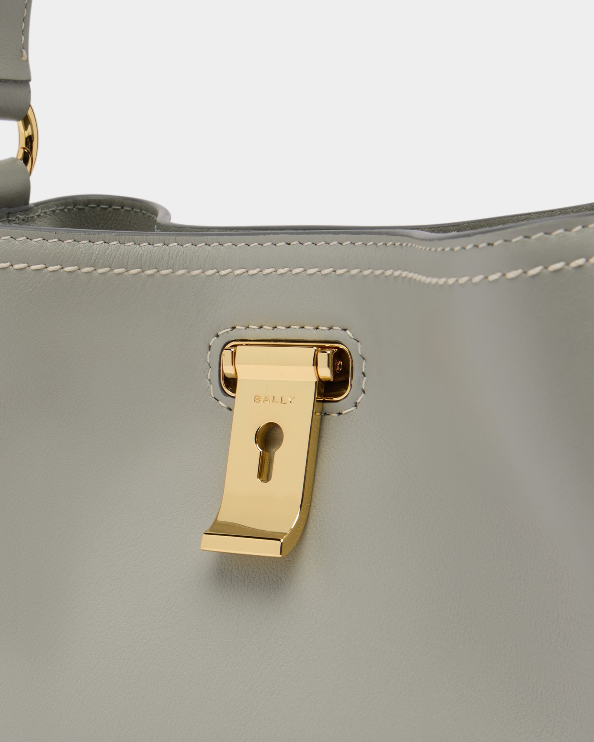 Bally Global - Lock Me Minibag in Glacier Grey Leather - Grey