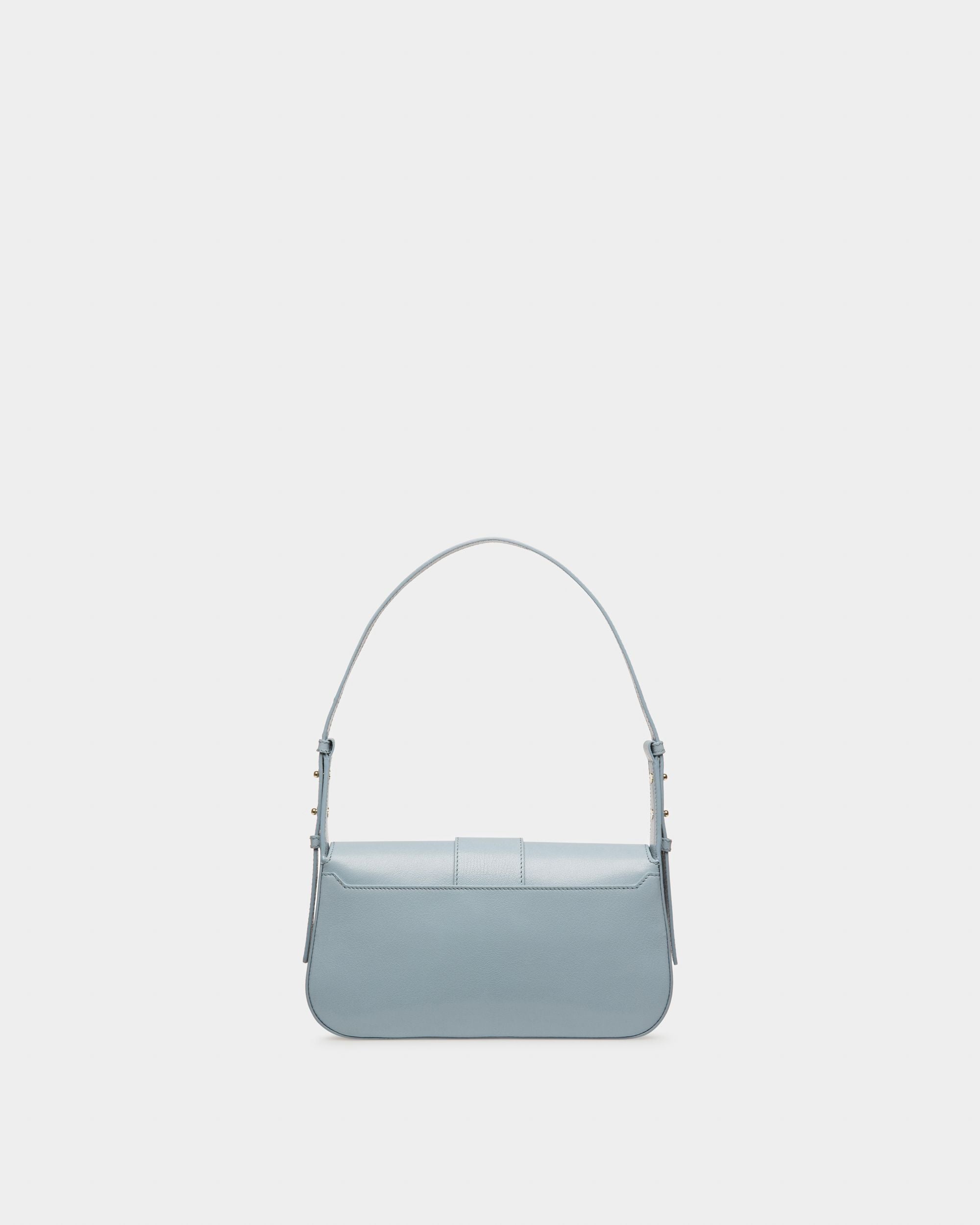 Bally Global - Jadha Leather Shoulder Bag In Light Blue - Blue