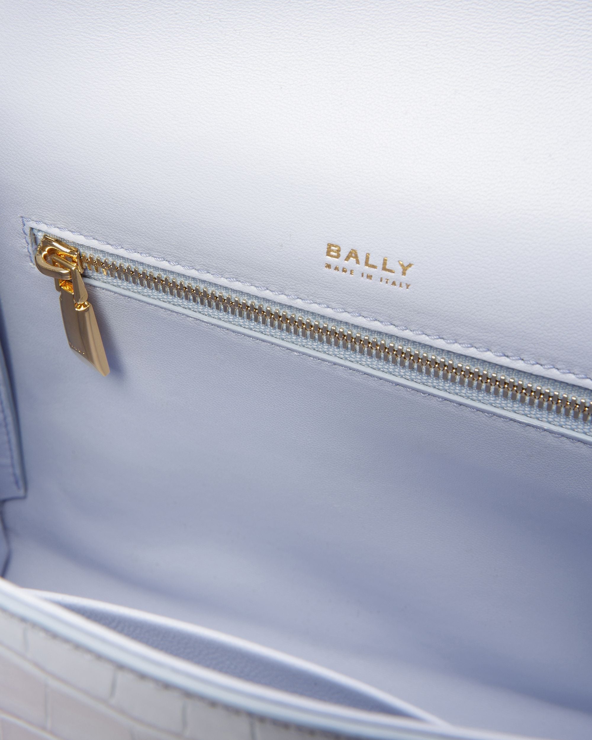 Bally Global - Bolso De Mano Emblem De Piel En Azul Claro - Azul