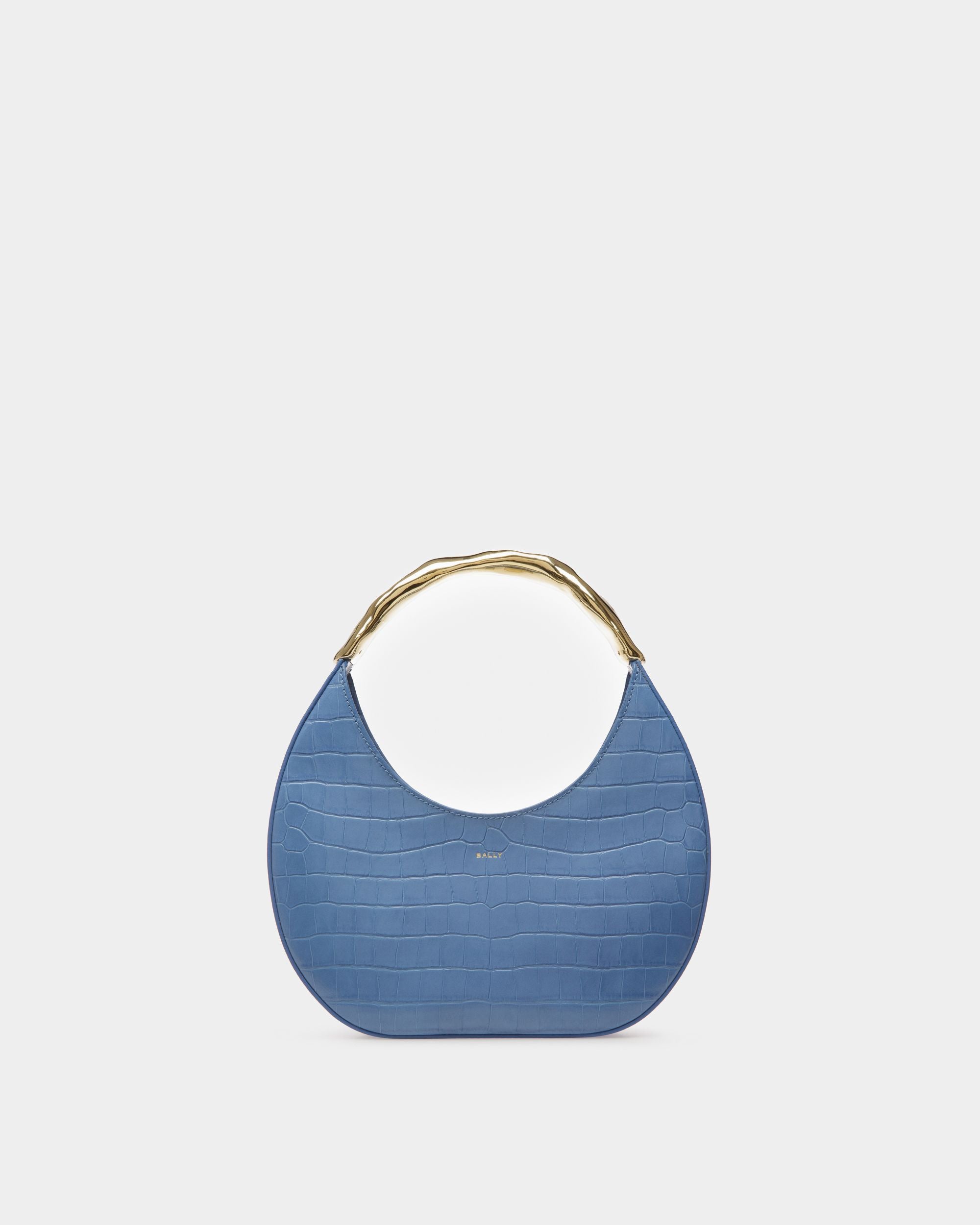 Bally Global - Baroque Hobo Bag In Blue Kiss Leather - Azul