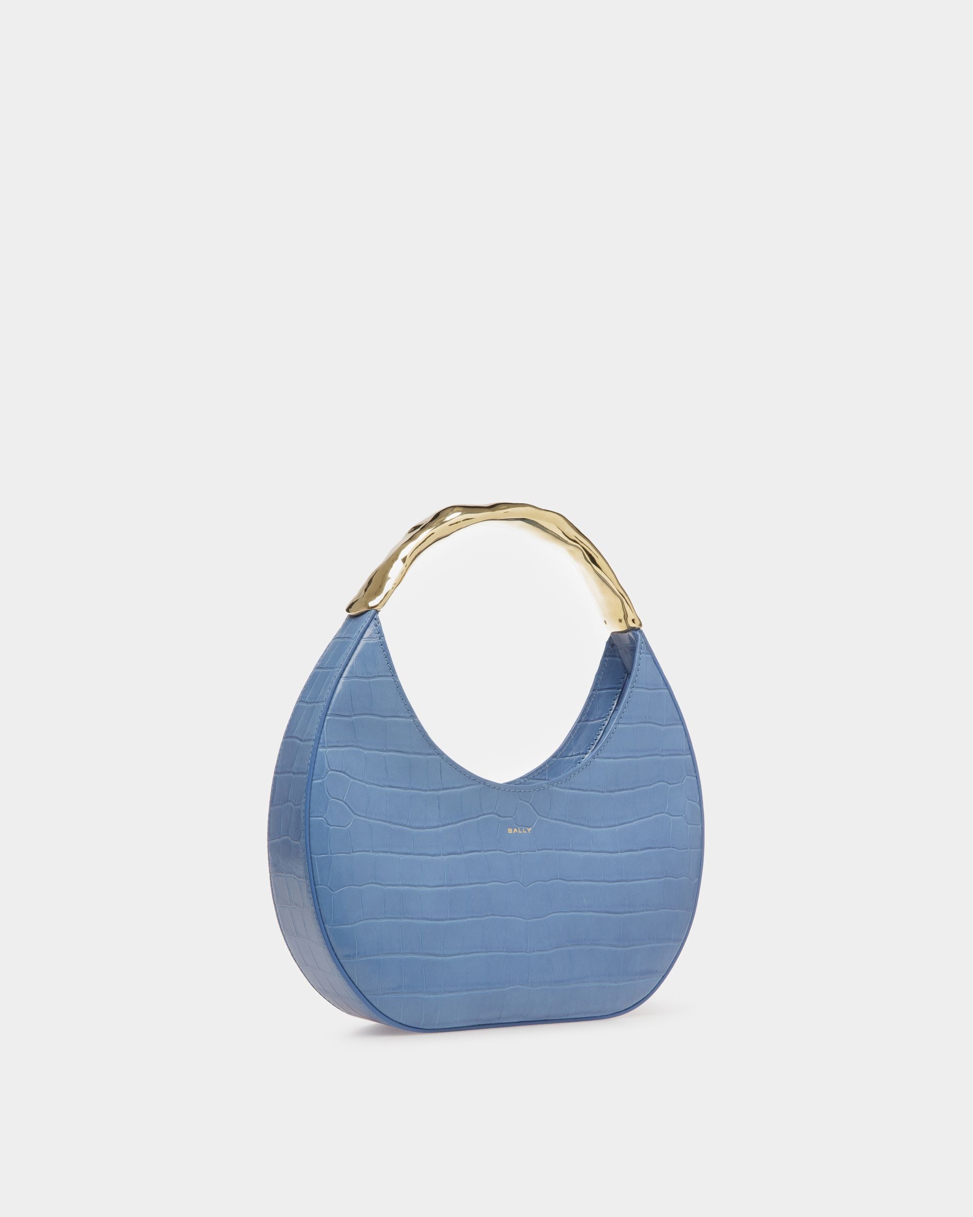 Bally Global - Baroque Hobo Bag In Blue Kiss Leather - Azul