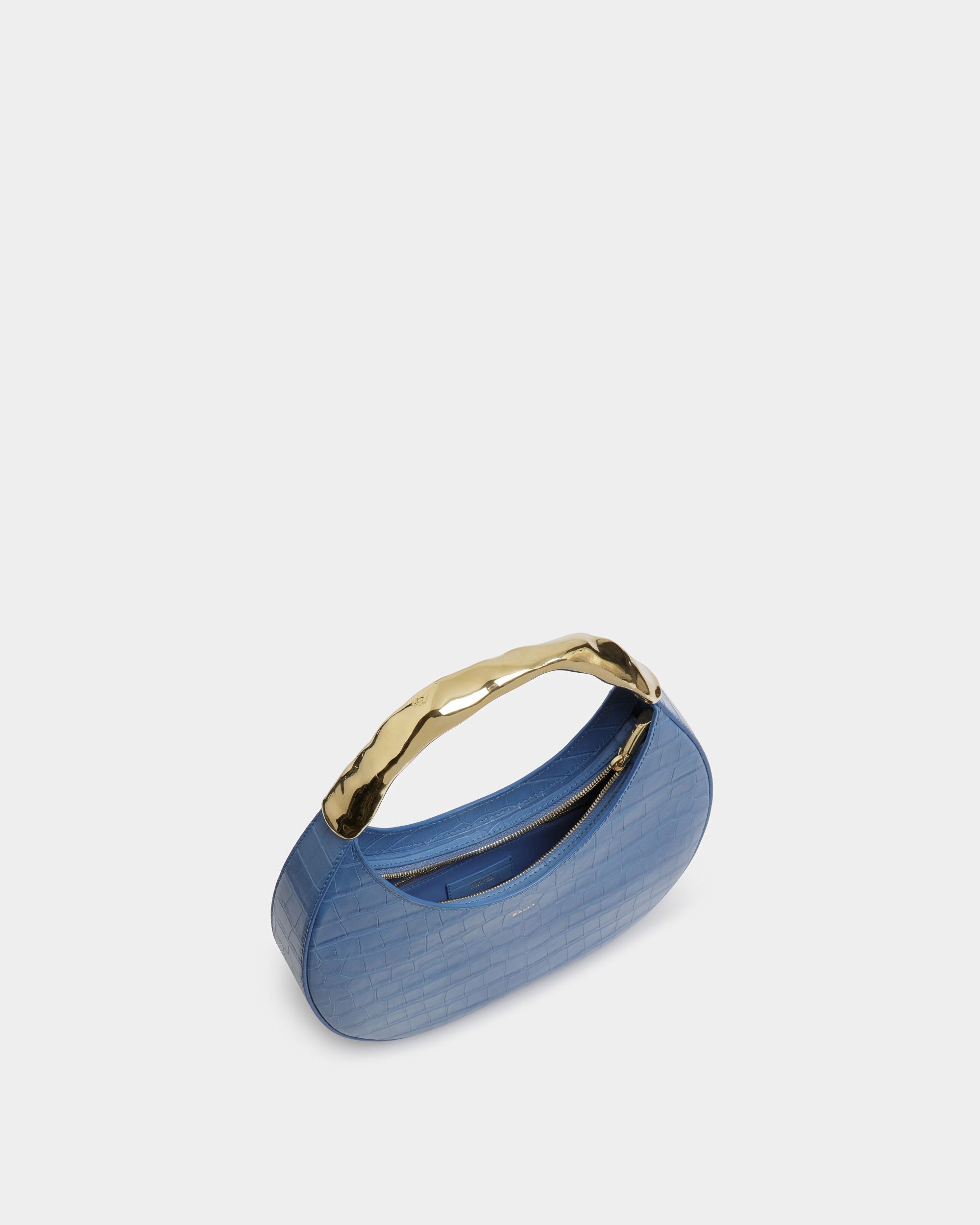 Bally Global - Baroque Hobo Bag In Blue Kiss Leather - Azul