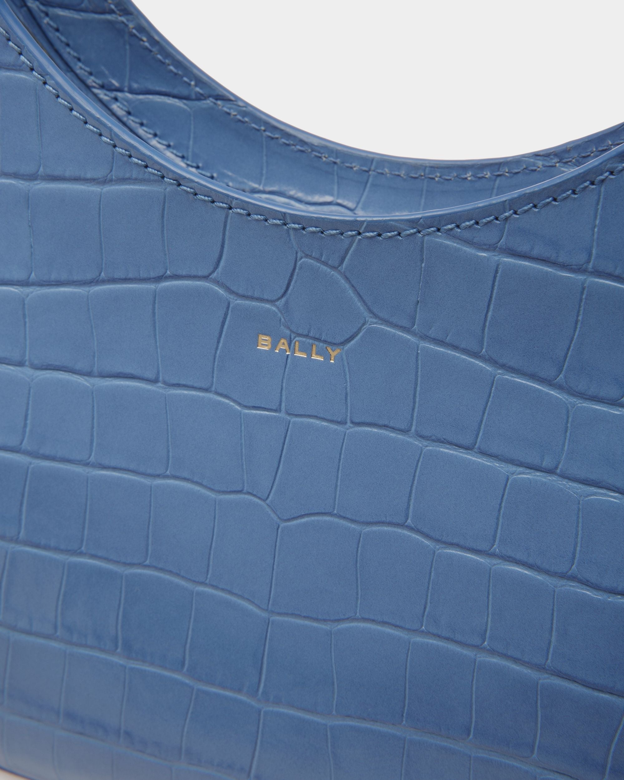 Bally Global - Baroque Hobo Bag In Blue Kiss Leather - Azul